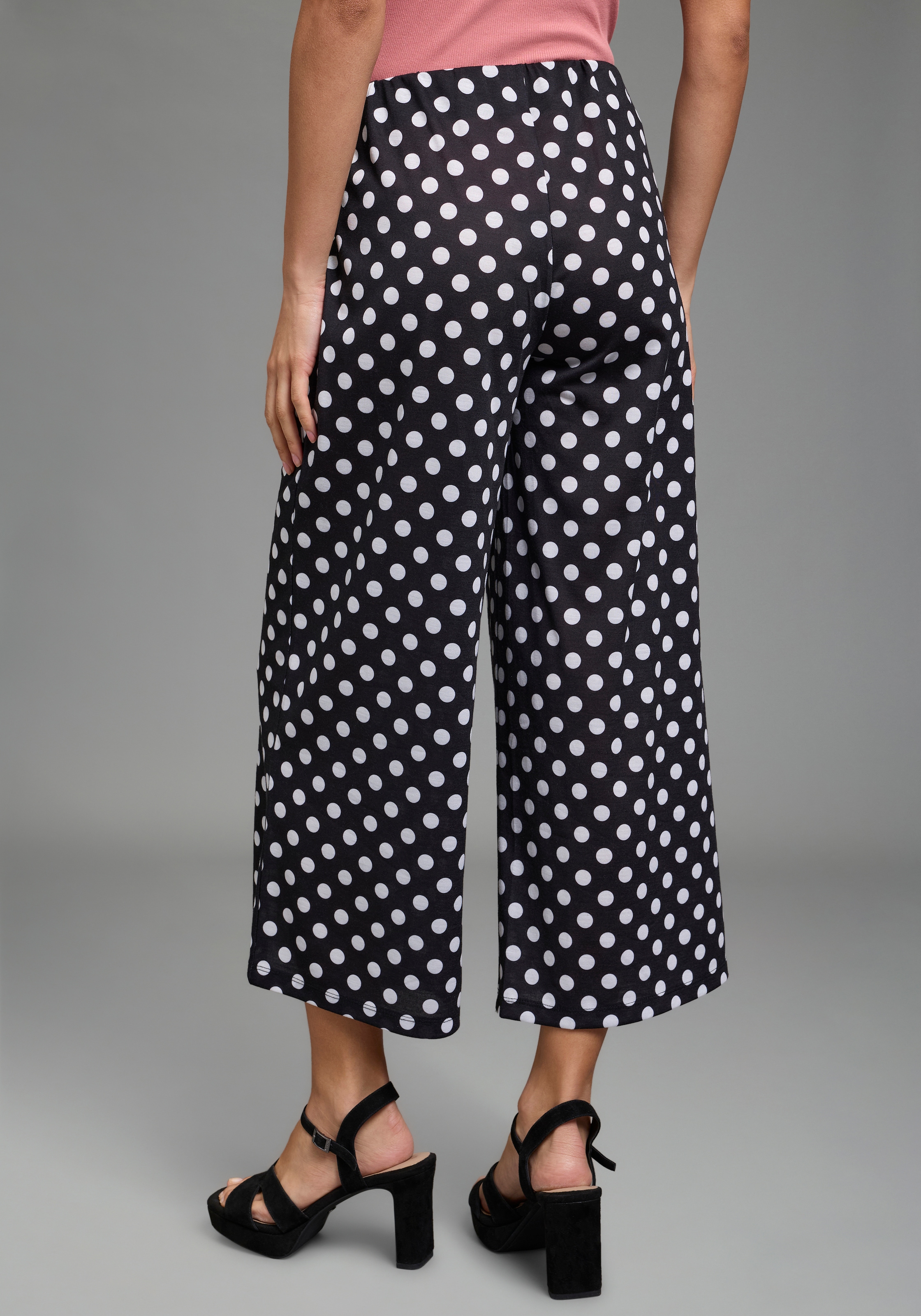 Laura Scott Pantalon en jersey »CULOTTE«  en polyester, aspect à pois