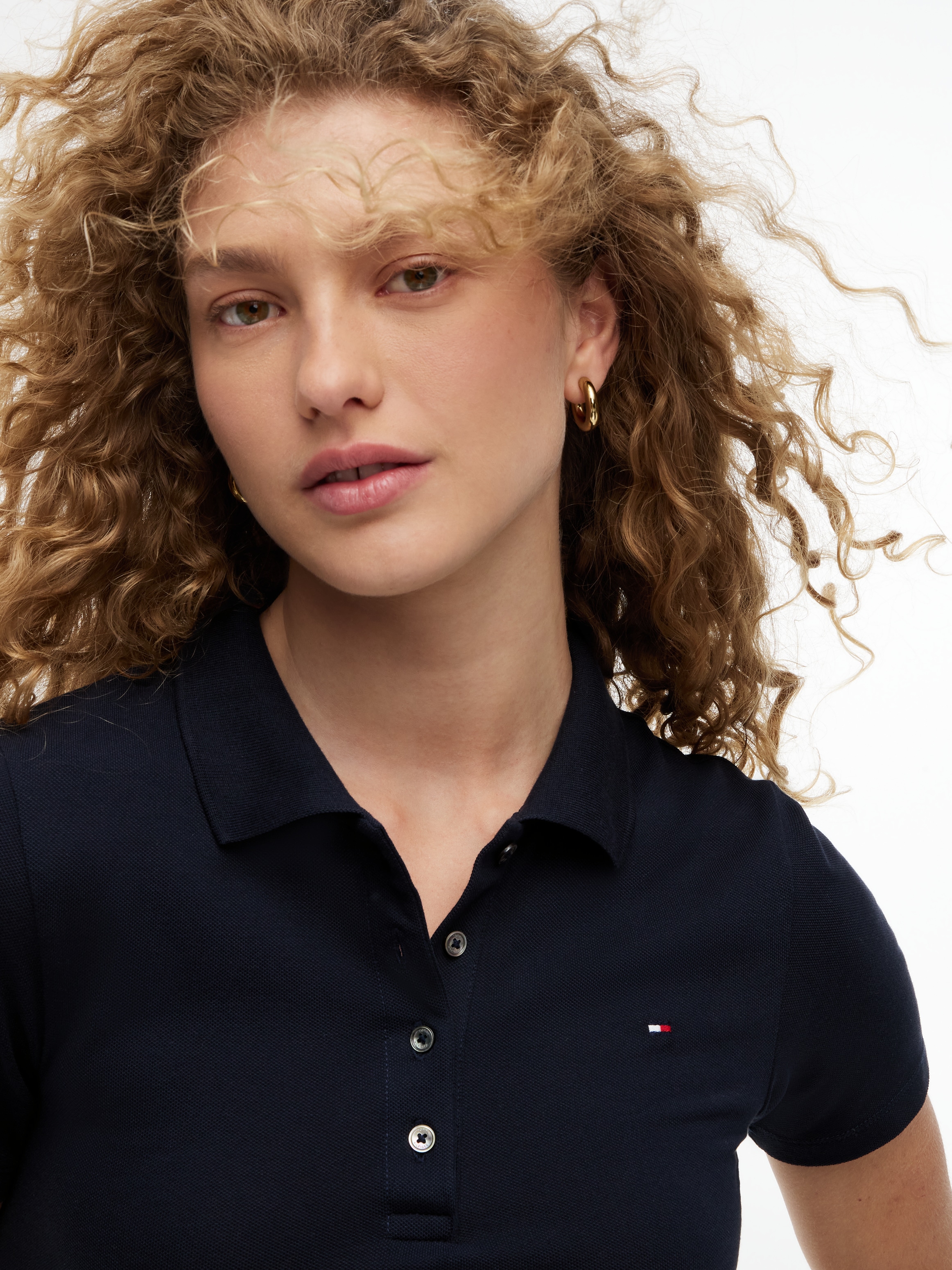 Tommy Hilfiger Polo »1985 SLIM PIQUE POLO SHORT SLEEVE« avec drapeau logo Tommy Hilfiger