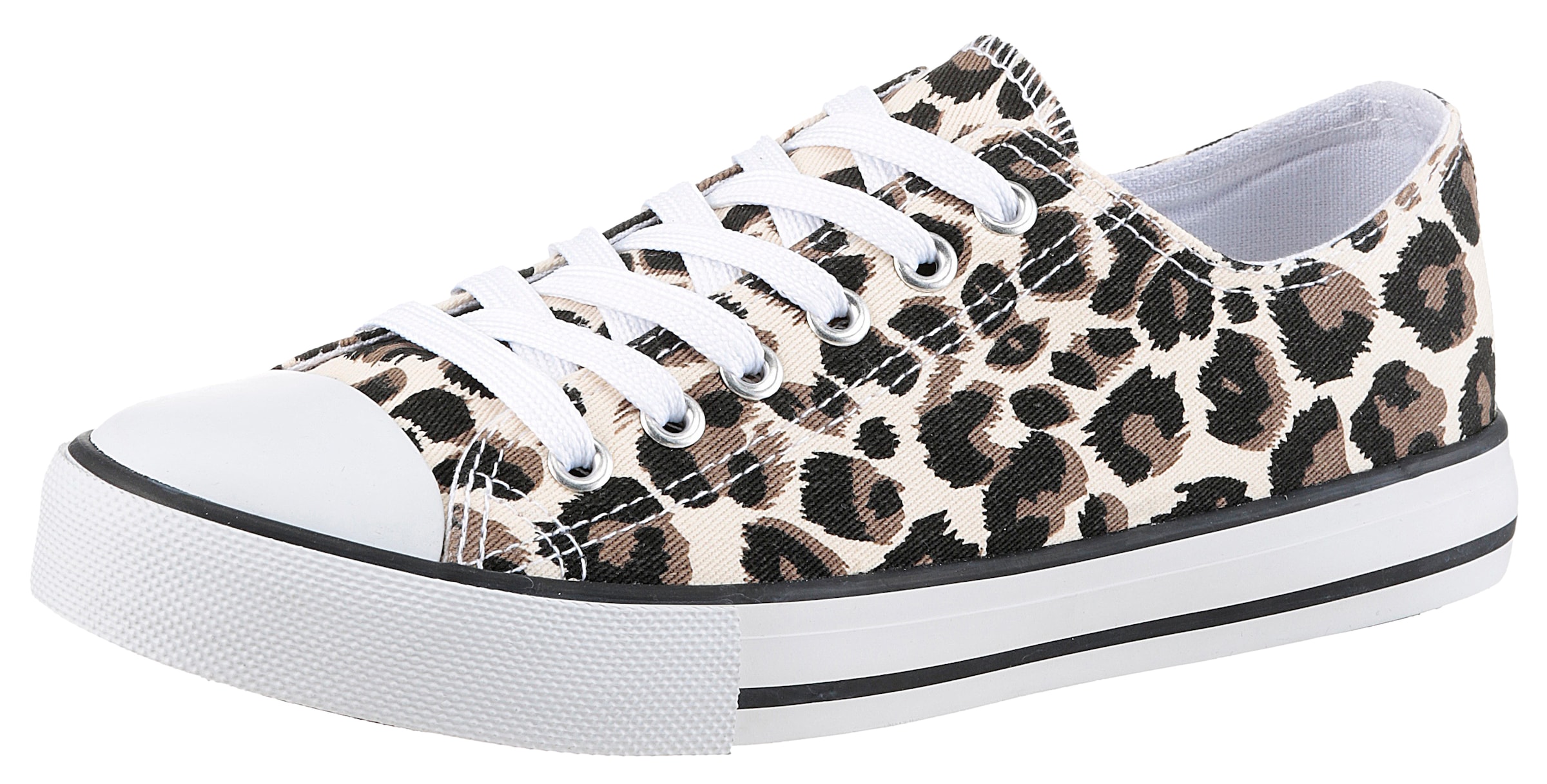 Aniston SHOES Sneaker  Freizeitschuh, Sneaker mit klassischen umlaufenden schwarzen Streifen