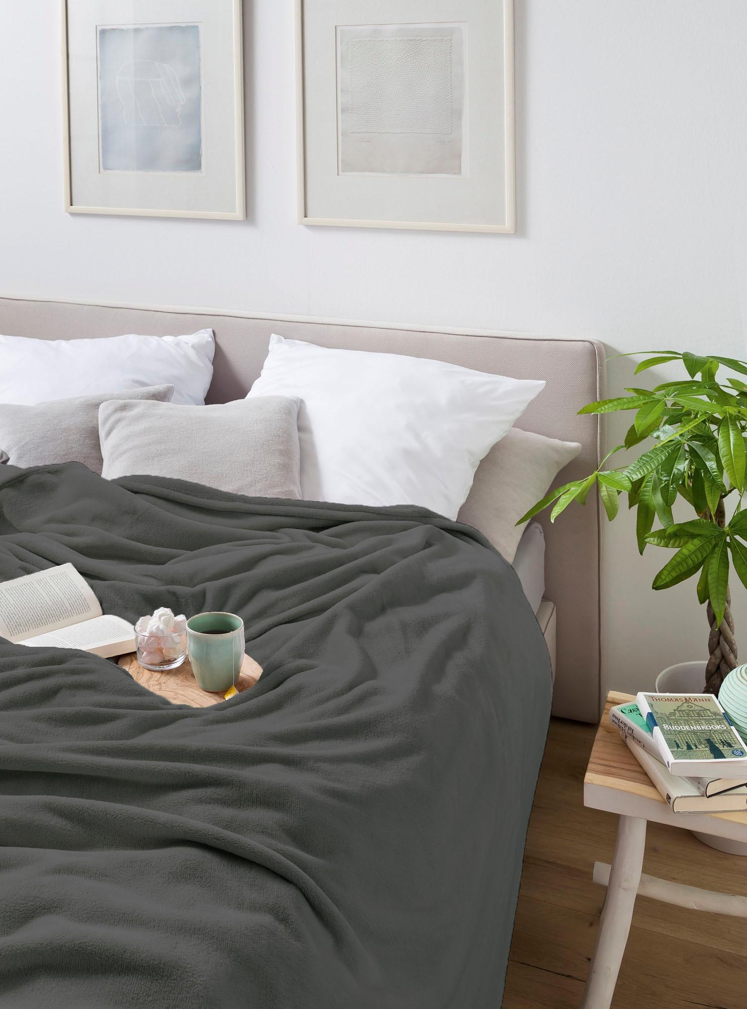 Biederlack Couverture d'intérieur »King Fleece« leicht, Kuscheldecke