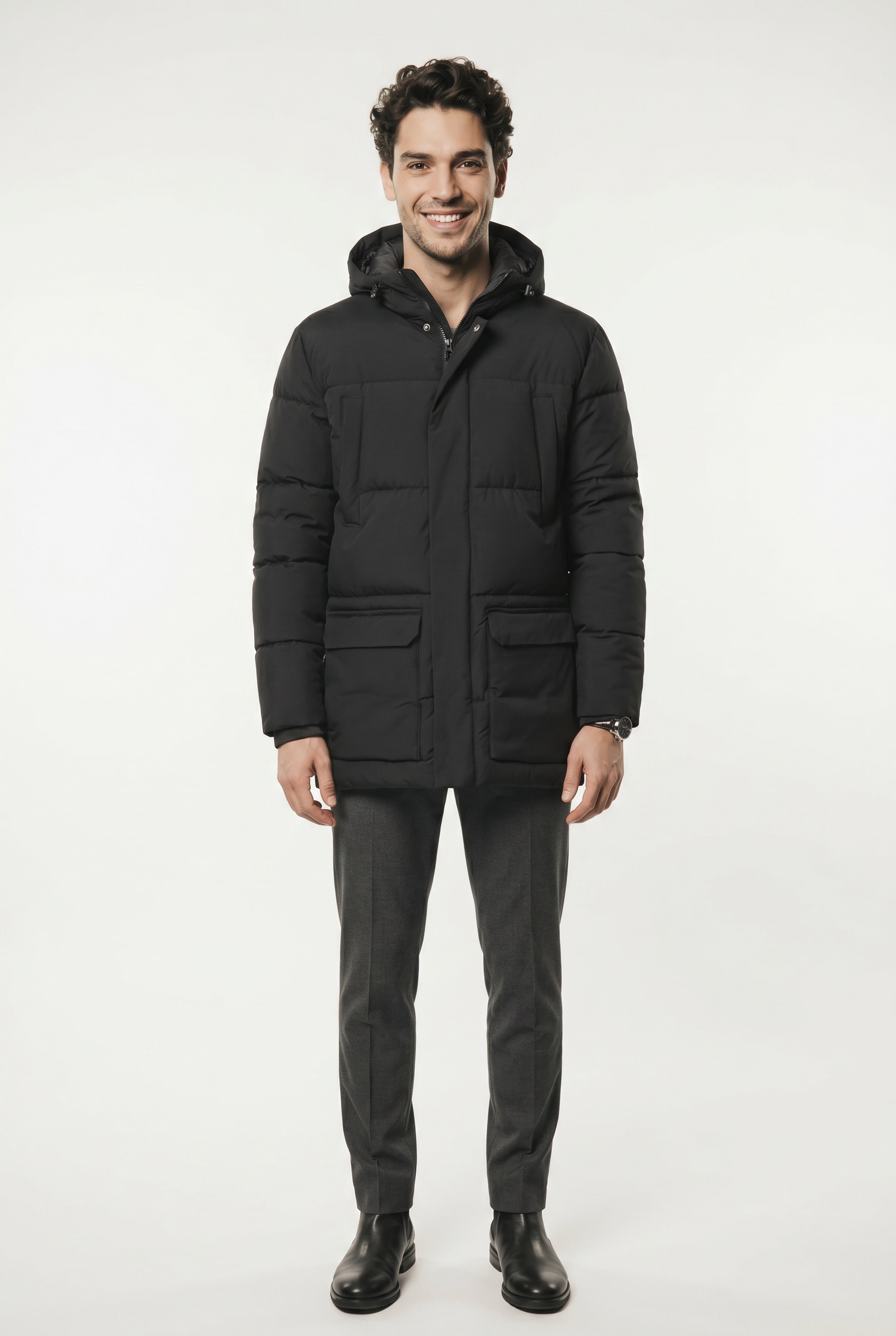 McKINLEY Manteau fonctionnel »Funkt-Mantel Cantwell M« avec capuche, col montant, avec poches poitrine et extérieures