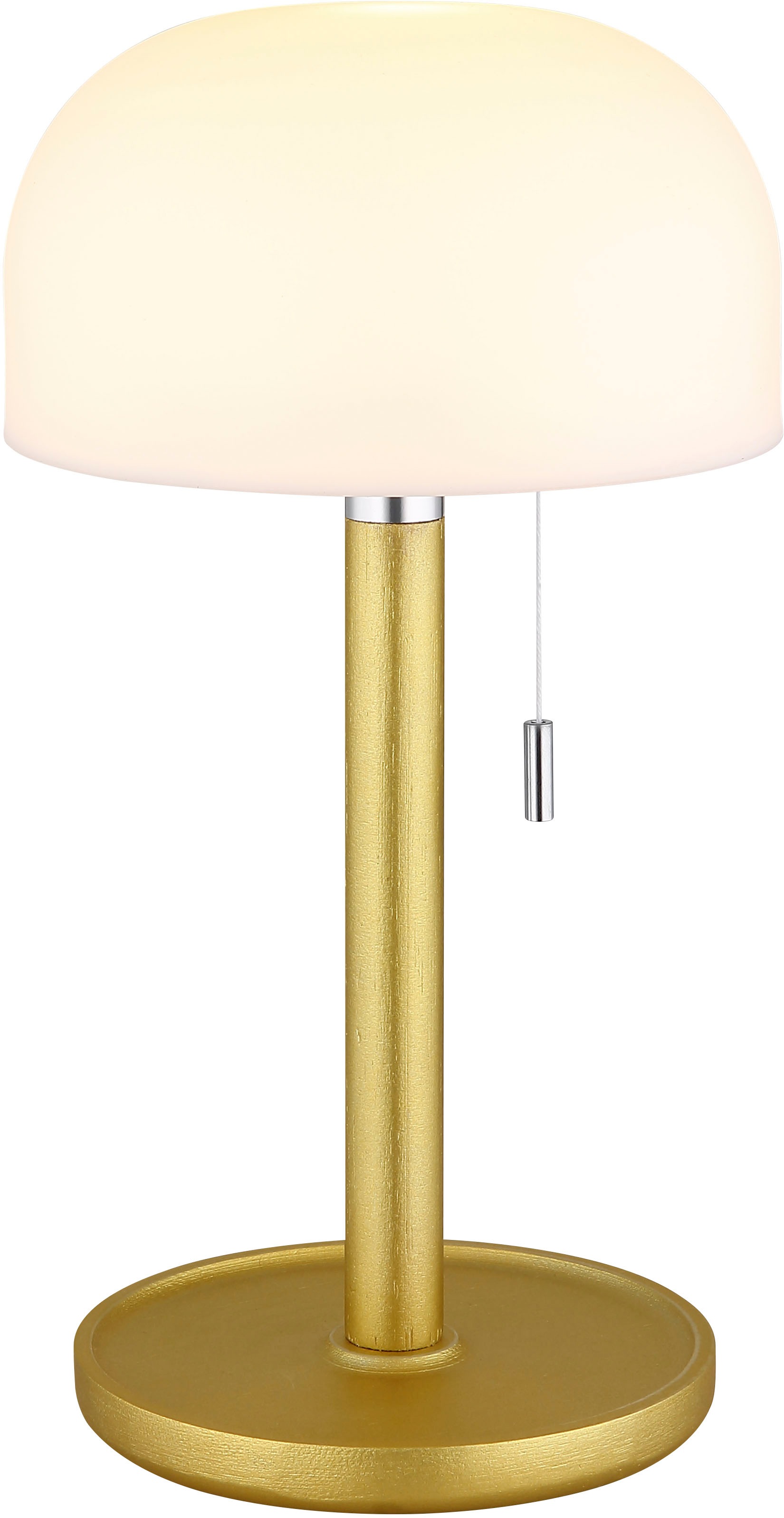 GLOBO LIGHTING Lampe de table LED »NORMAN« Module LED 1 cuis blanc chaud - blanc froid Lampe de table à batterie également pour l'extérieur, interrupteur à cordon, lampe à batterie,
