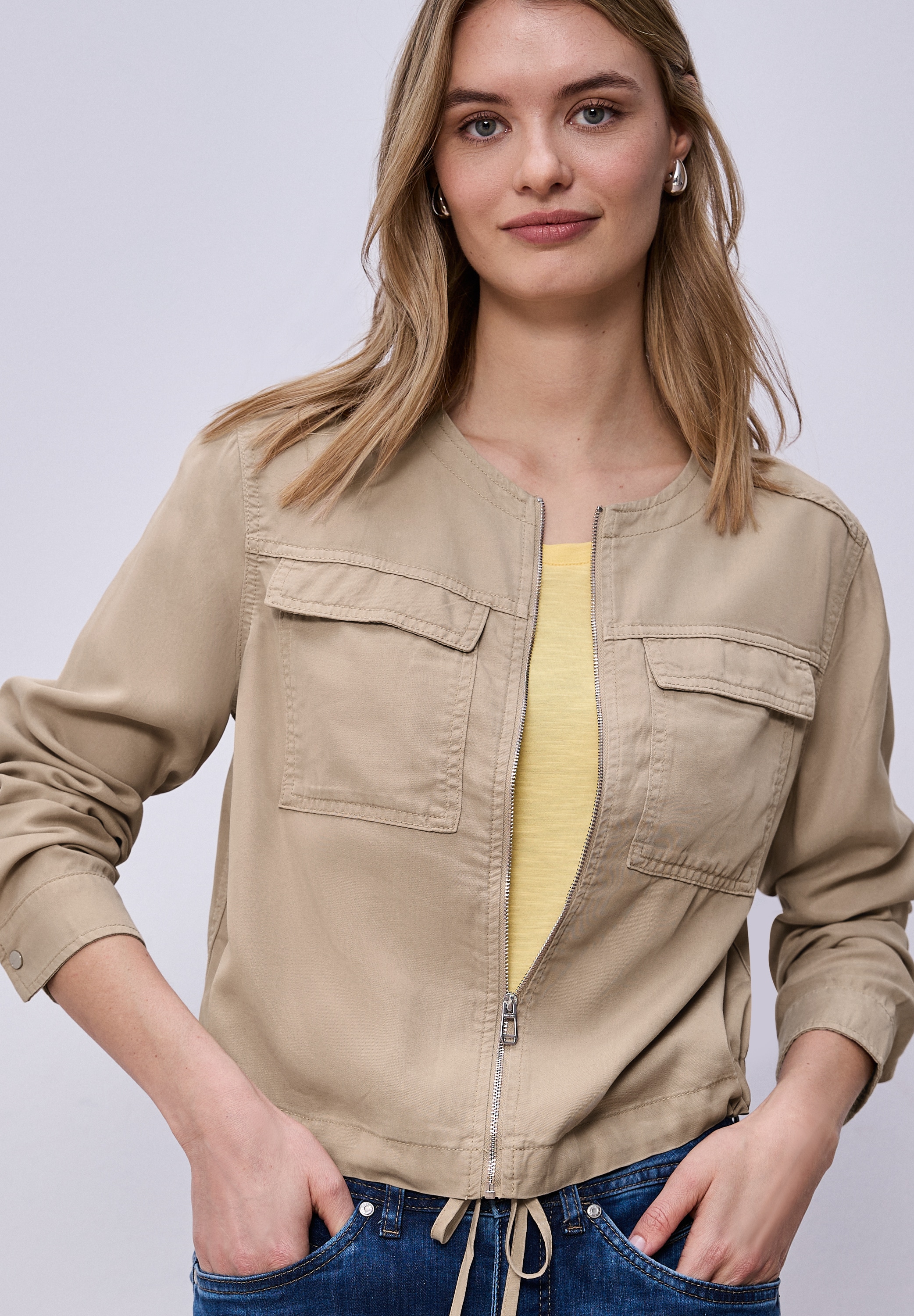 STREET ONE Veste courte avec ceinture élastique et cordon de serrage