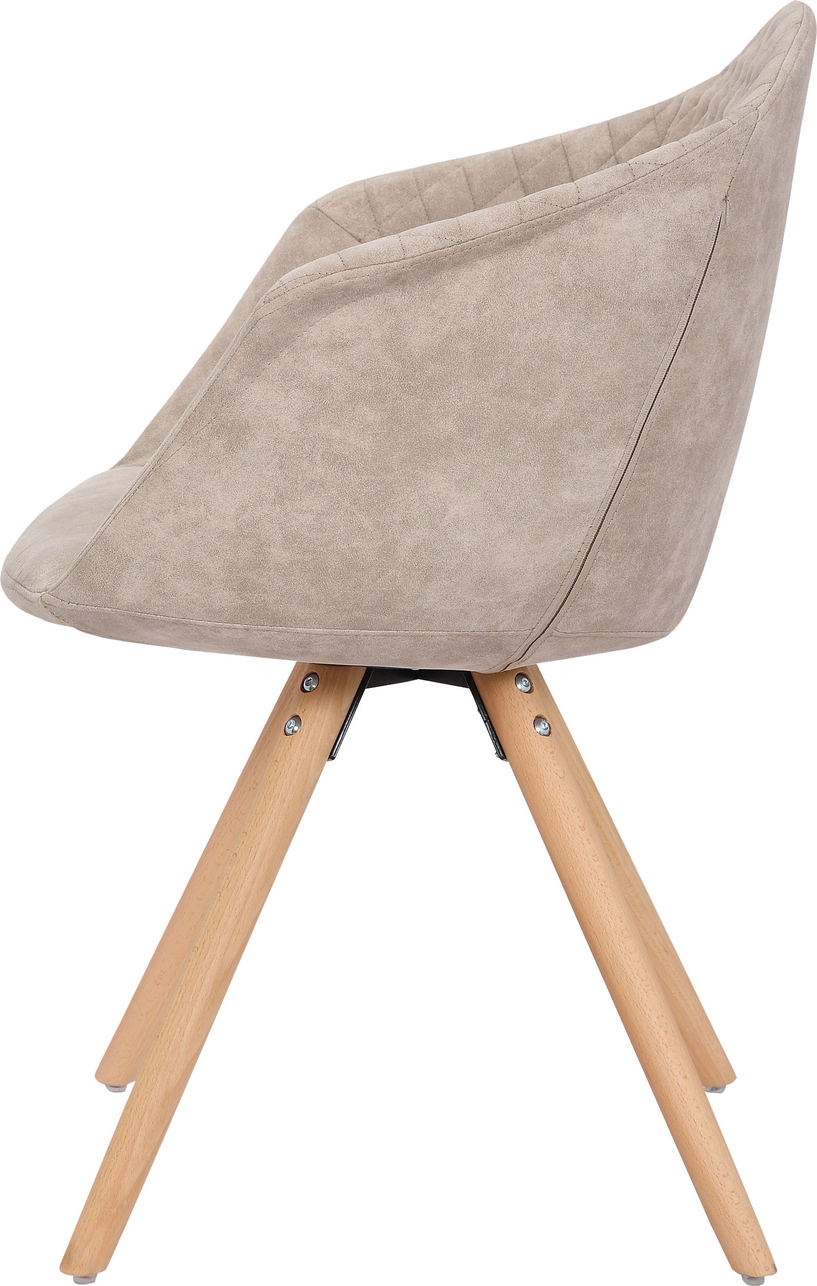 Kayoom Chaise rembourrée »Stuhl Chadwick 110 2er-Set, stilvolles Design, in Naturfarben gehalten« (Set) 2 cuisbequem, Holzbeine, weich gepolstert, stilvolles Design