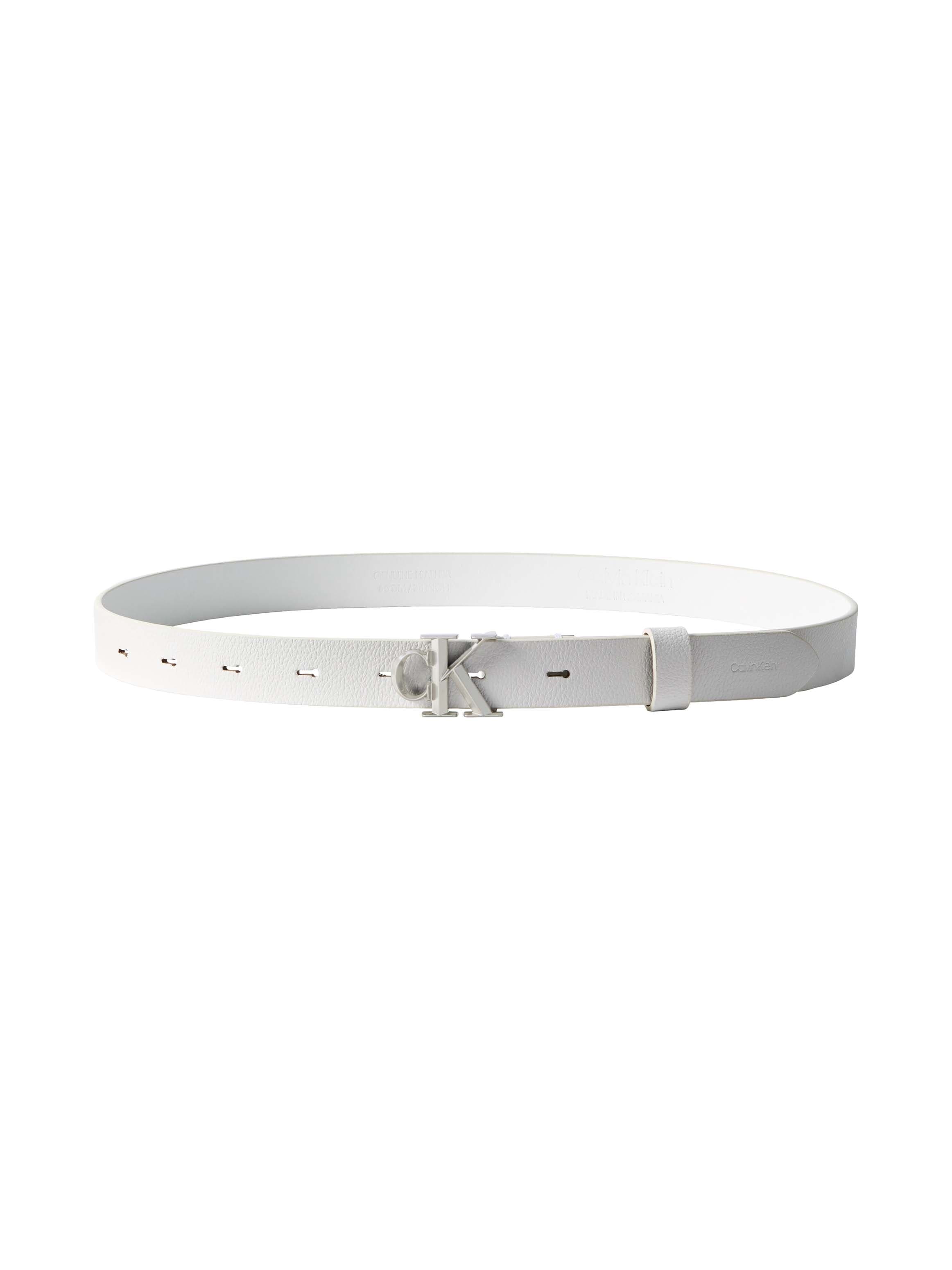 Calvin Klein Ceinture en cuir »FACTED CK BUCKLE 25MM PEBBLE« Grössenverstellbar mit Metallschliesse
