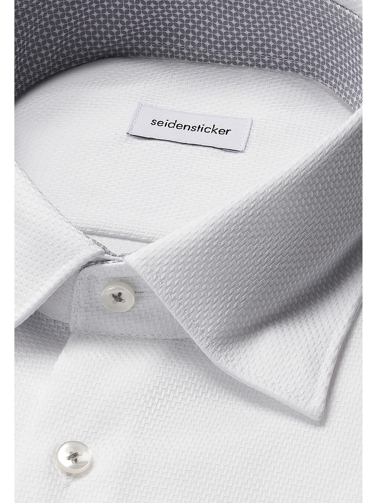 seidensticker Businesshemd »Schwarze Rose« Comfort 1/1 Covered-Button-Down-Kragen Struktur