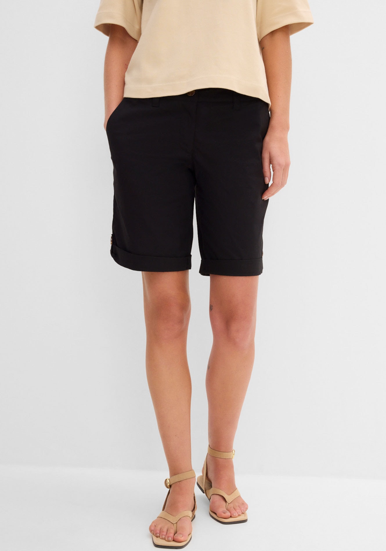 bonprix Bermuda »Stretch Bermuda«  avec jambes retroussables, Regular Fit