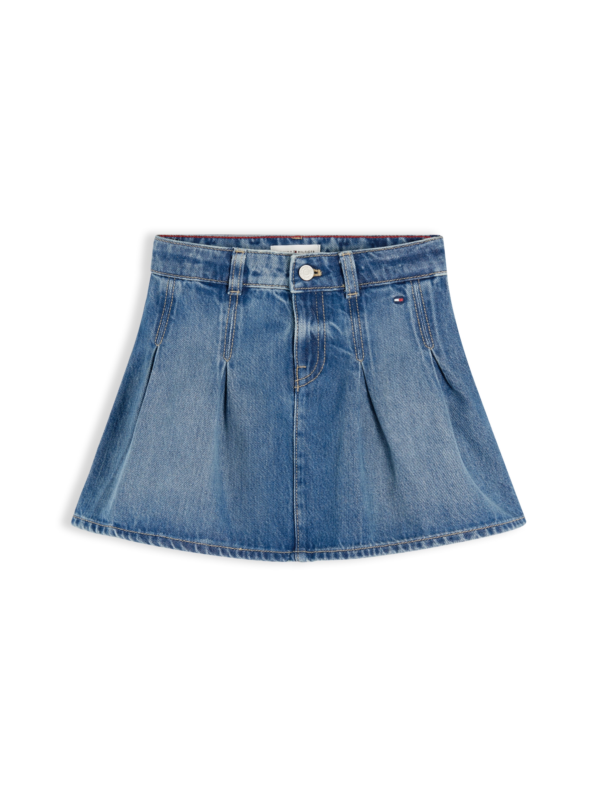 Tommy Hilfiger Jupe en jean coupe régulière, enfants jusqu'à 16 ans, silhouette légèrement évasée