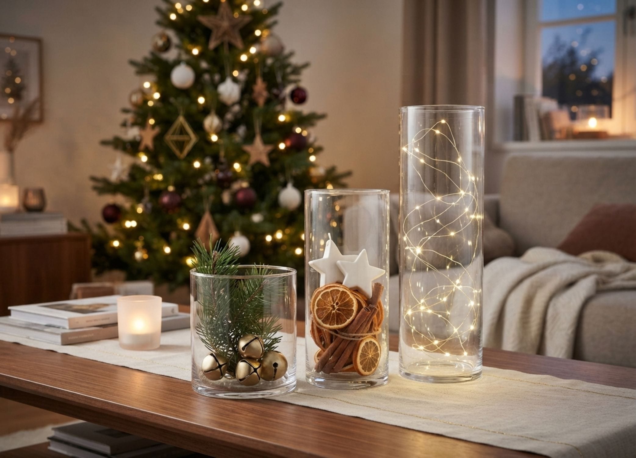 Ritzenhoff & Breker Vase de table »Klares Glasvasen-Set Leonie, 3-teilig, sortiert« harmonische Arrangements, moderne Zylinderform, vielseitig einsetzbar