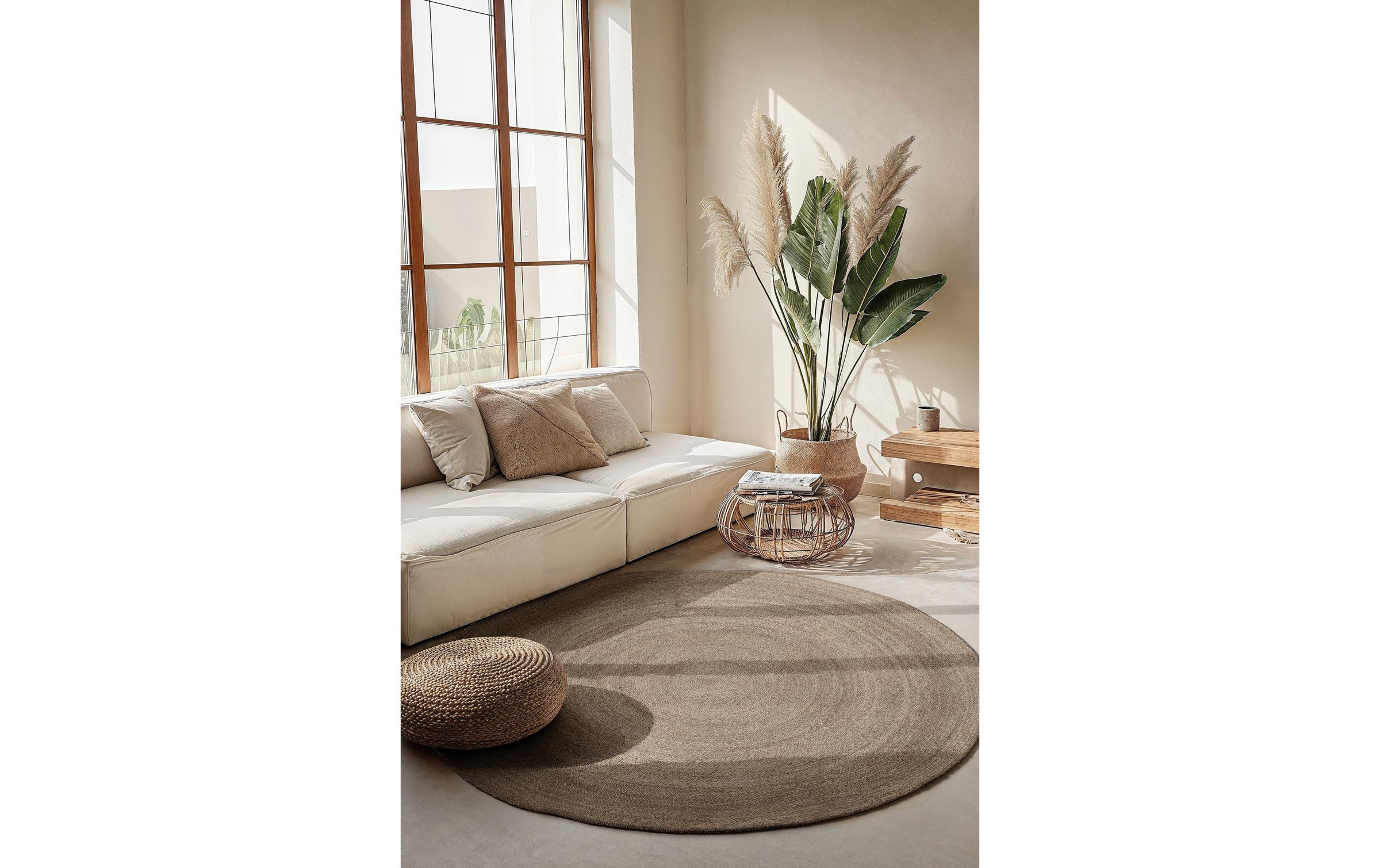 HANSE Home Teppich »Rangpur Juteteppich, in rund und oval« oval 10 mm Höhe handgewebt, 100% Jute , Natur, Wohnzimmer, Flur, Boho, Skandi