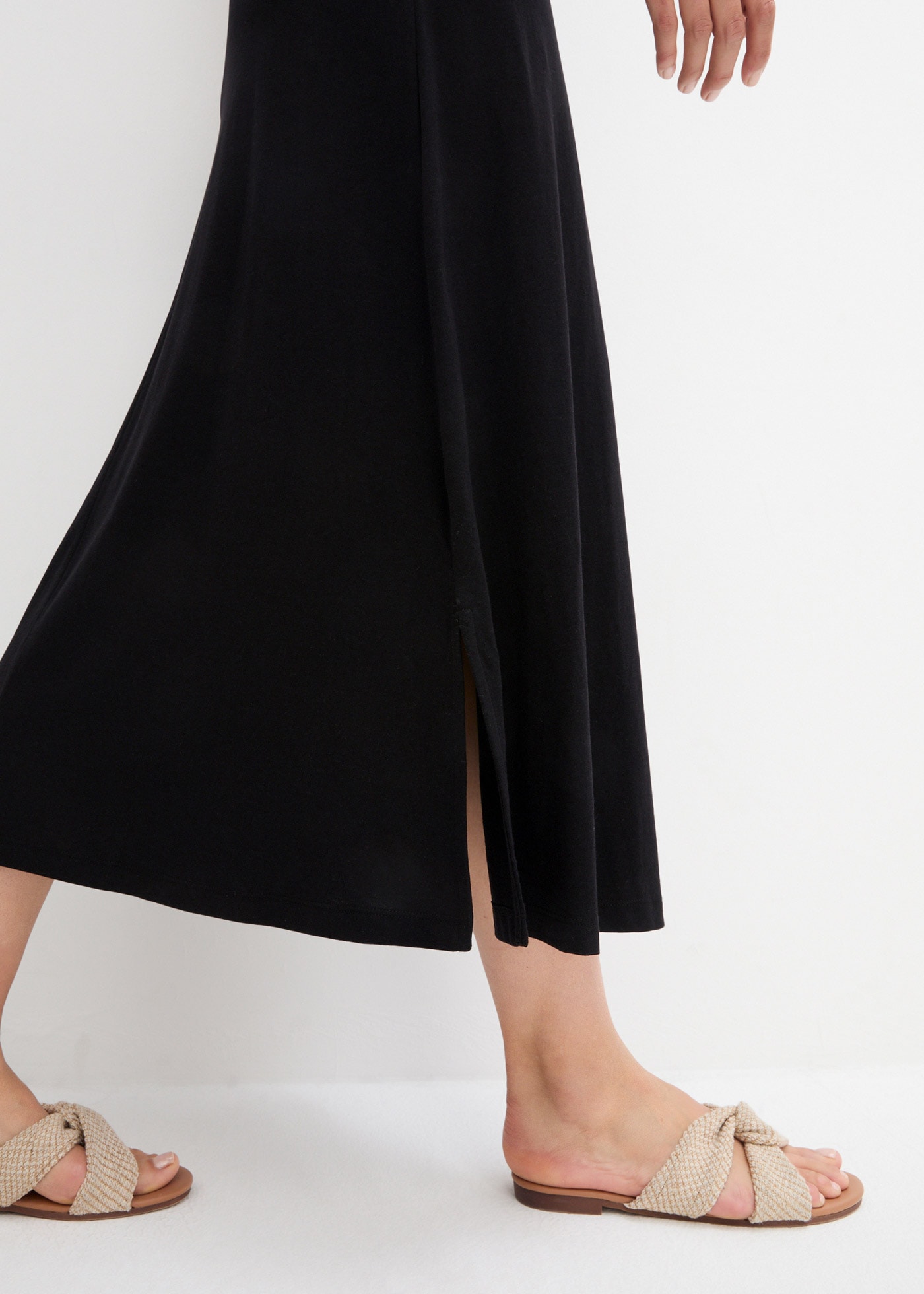 bonprix Maxikleid aus Jersey-Material, mit Viskose-Anteil, lässige Passform