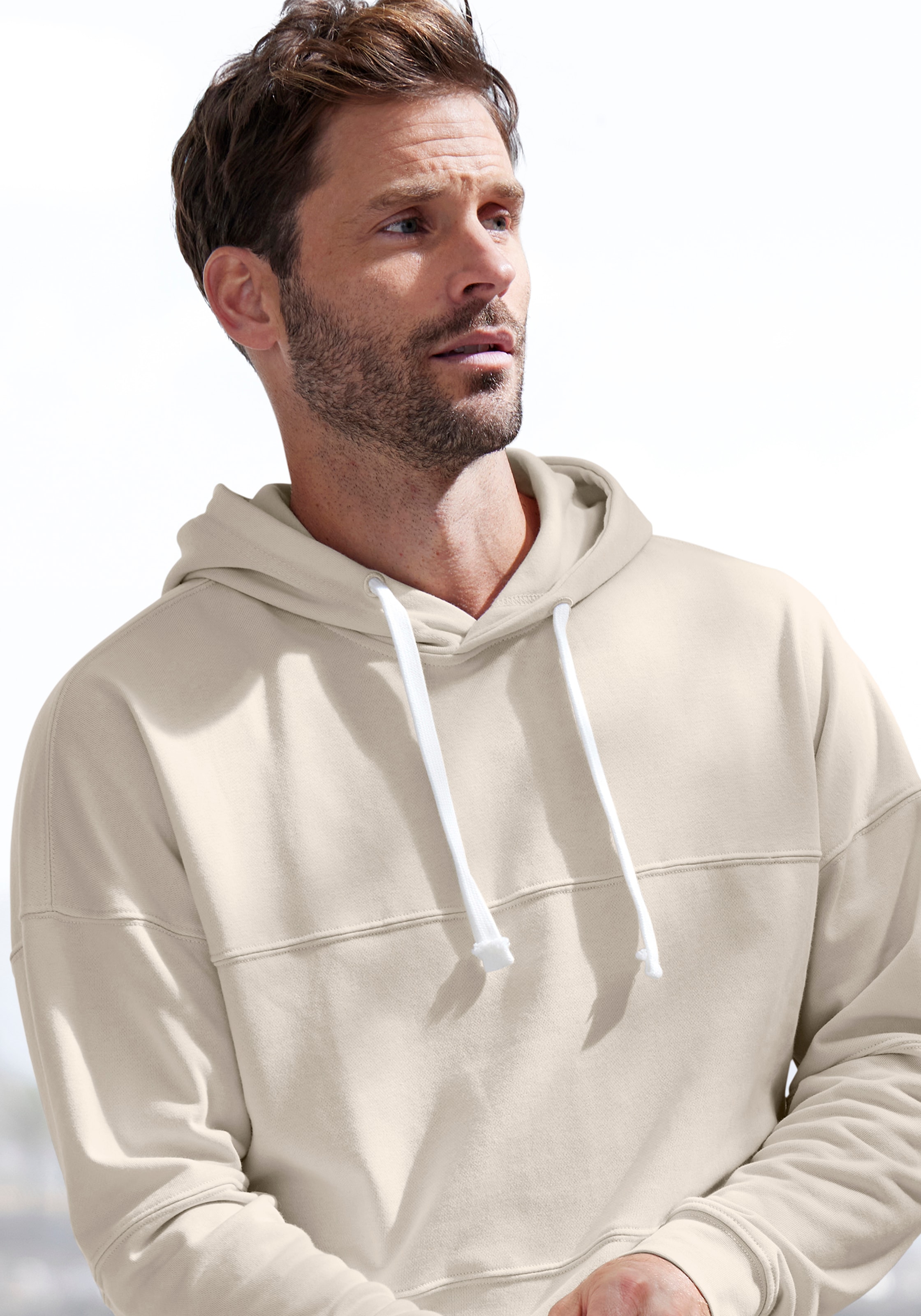 H.I.S Hoodie Langarm Sweater mit Kapuze, aus Baumwollmischung