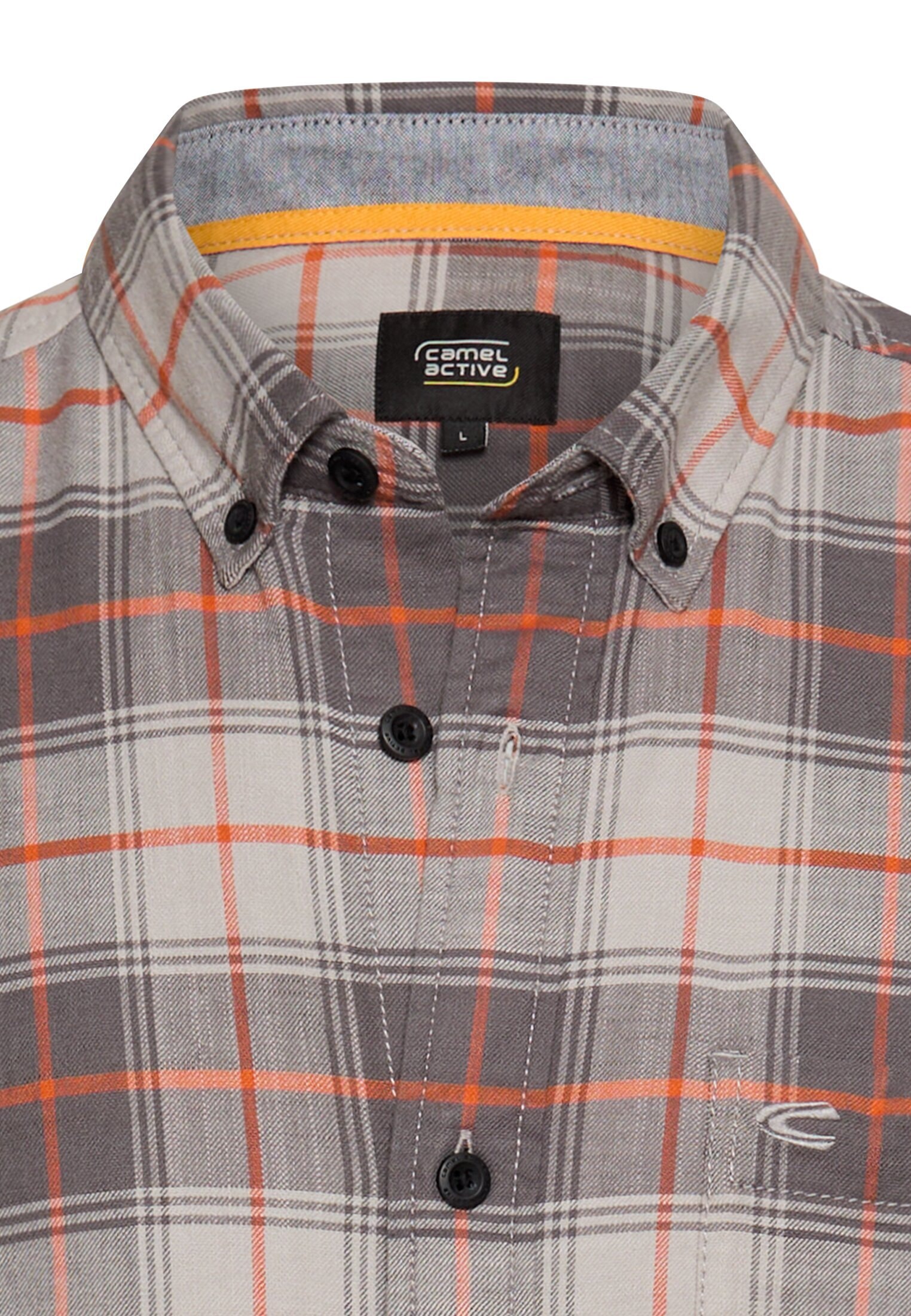 camel active Karohemd im Karo-Look und mit Button-Down-Kragen