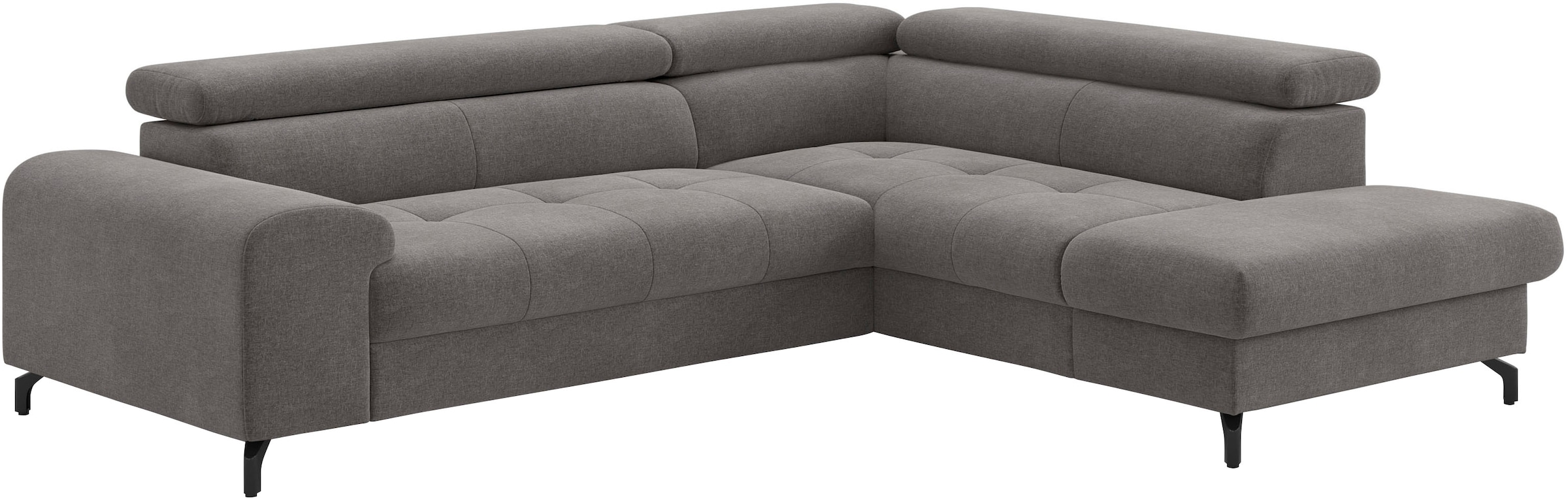 COTTA Canapé d'angle »Aura L-Form, B: 260 cm« avec fonction lit, coffre de lit & réglage de la tête de lit