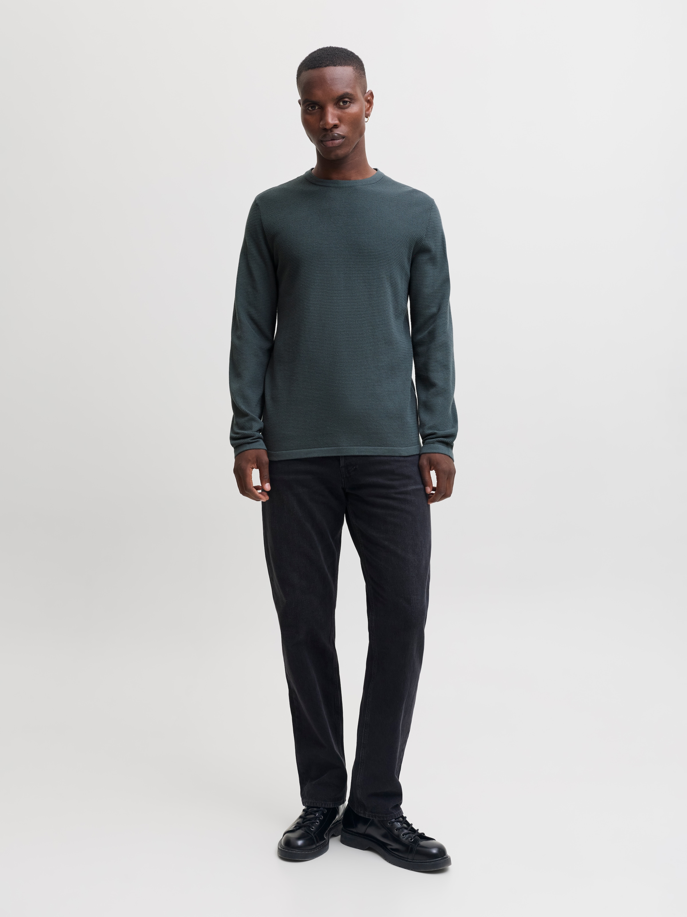 Jack & Jones Rundhalspullover »JJEAUSTIN KNIT CREW NECK NOOS« Baumwollmischung, regular fit