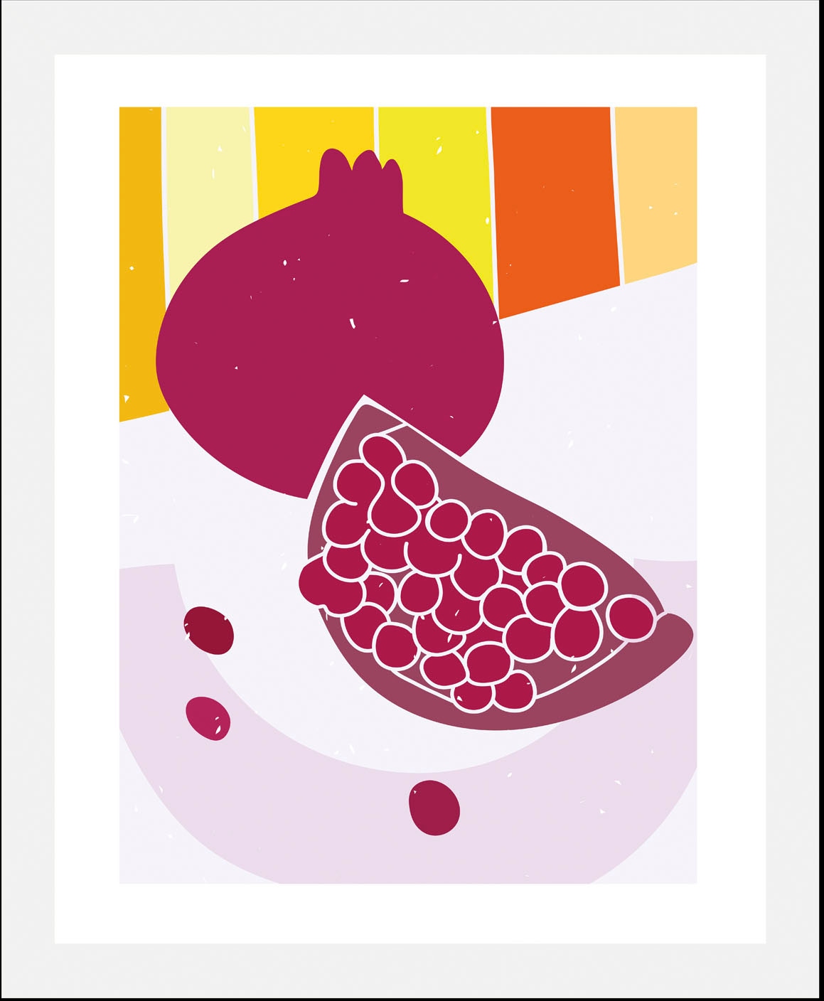 queence Bild »Pomegranate« Abstrakt | Essen | Figuren | Kunst | Lebensmittel | Obst | Obst Bilder 1 Stk. tlg. gerahmt