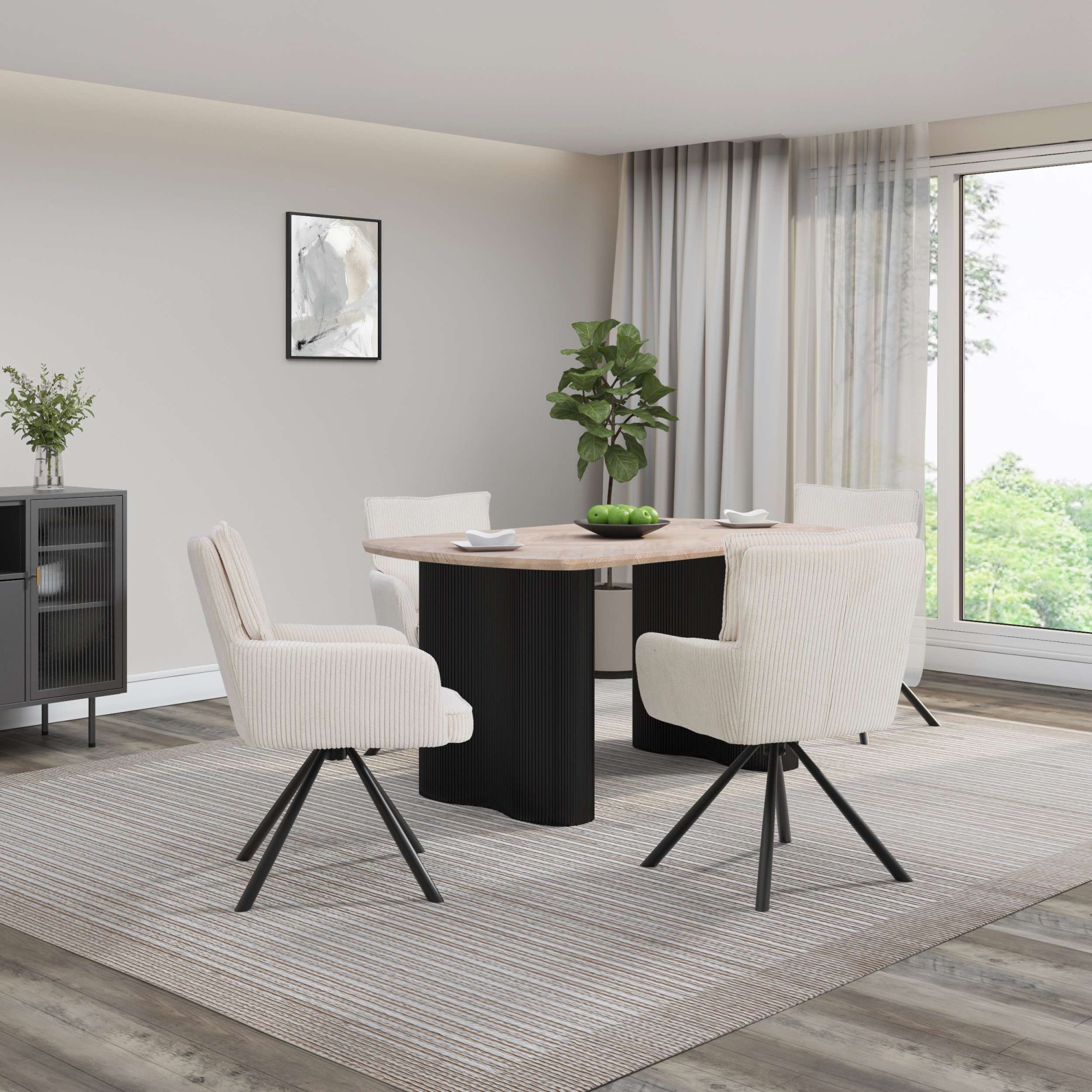 GOODproduct Esszimmerstuhl »Les Choux« () 2 Stk.gepolsterte Rückenlehne, Armlehne und Sitzfläche, Sitzhöhe 48 cm