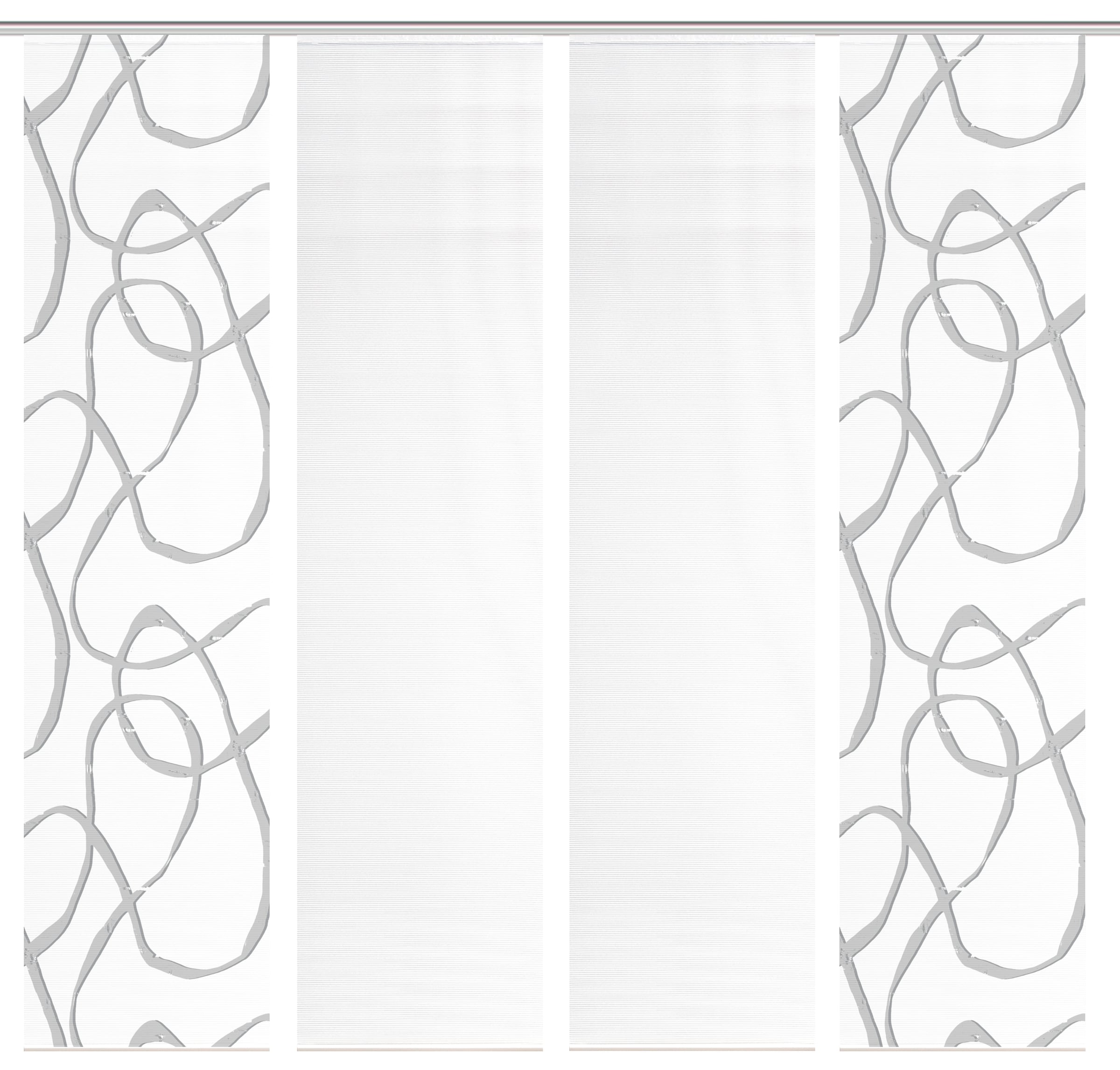 Vision S Rideau coulissant »OPHELIA« Support de panneau 4 cuis tlg. rideau coulissant, aspect bambou, impression numérique, SET
