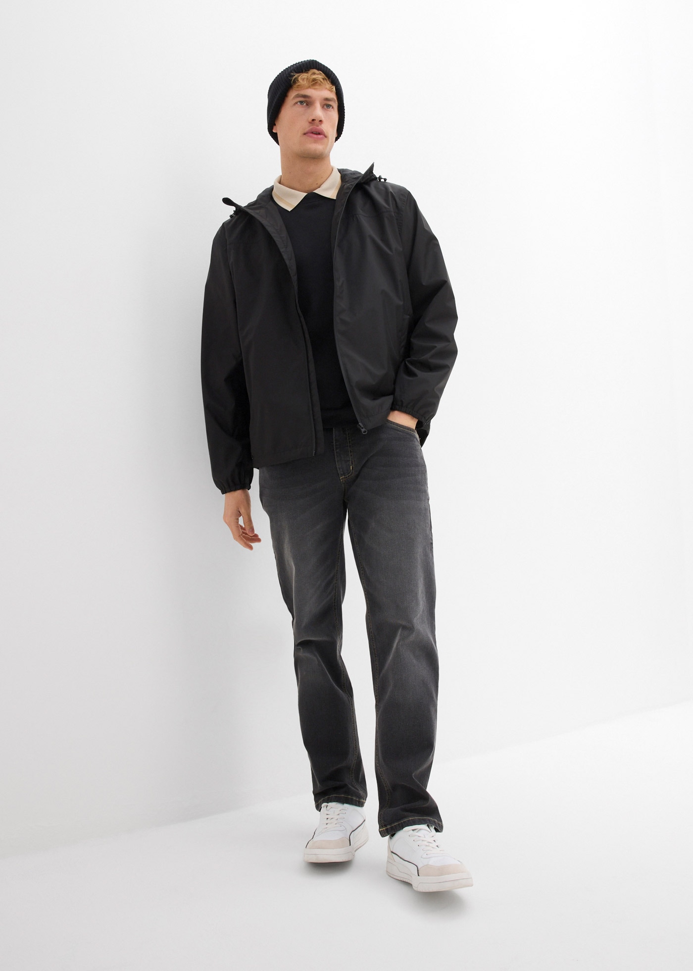 bonprix »Sweatshirt«, avec intérieur doux brossé, en coton et polyester, longueur hanches

