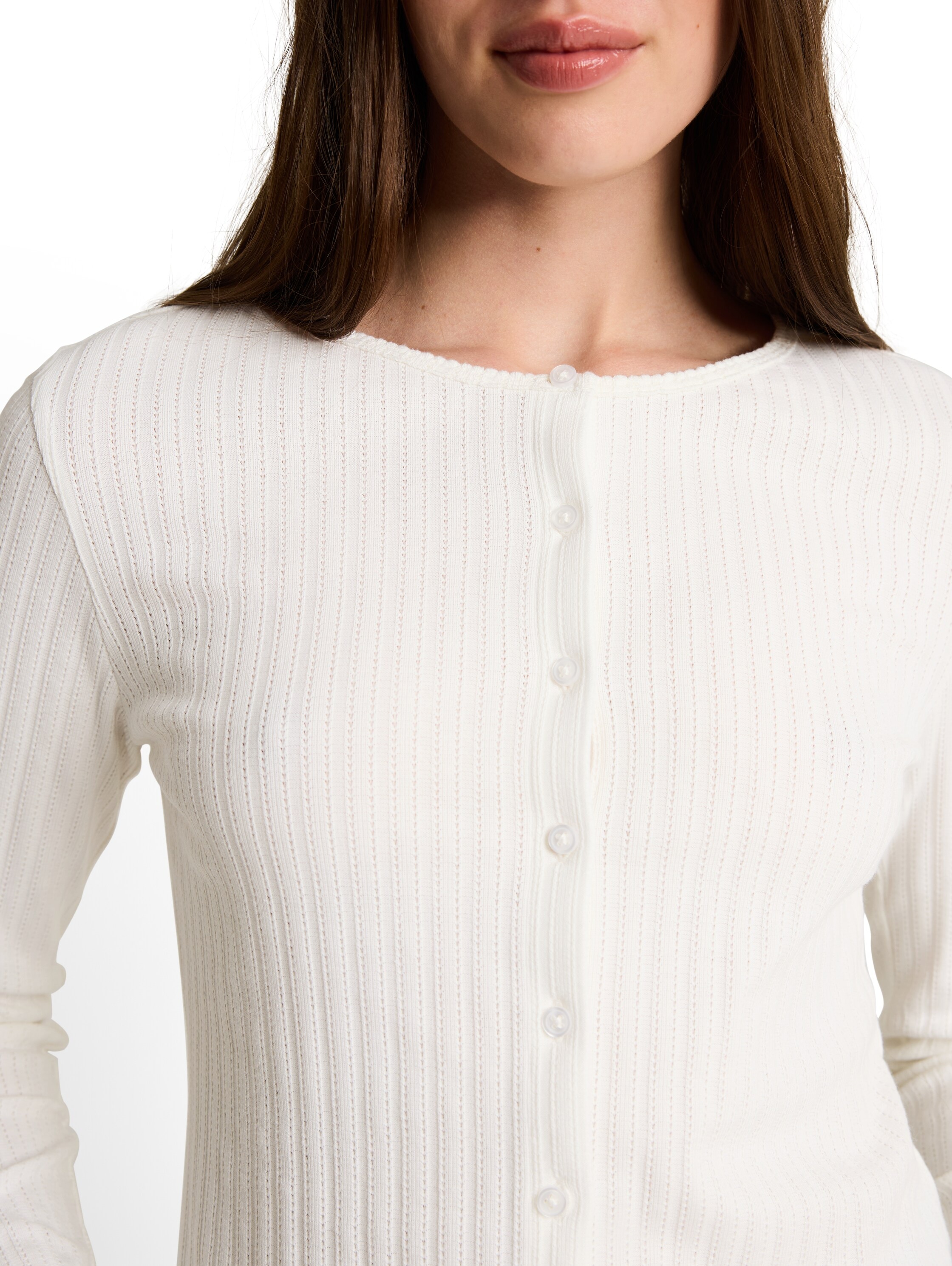 TOM TAILOR Denim Cardigan avec fine structure et patte de boutonnage