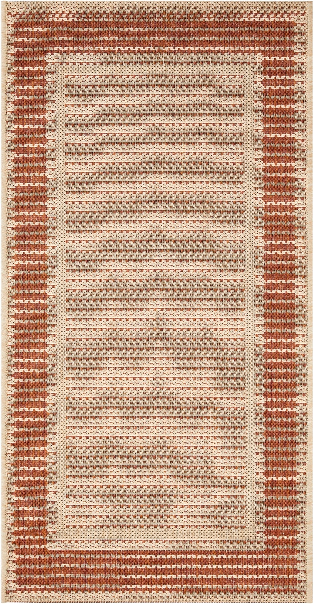 Andiamo Teppich »ARIZONA 2« rechteckig 5 mm Höhe Flachgewebe, mit Bordüre, In- und Outdoor geeignet, Wohnzimmer