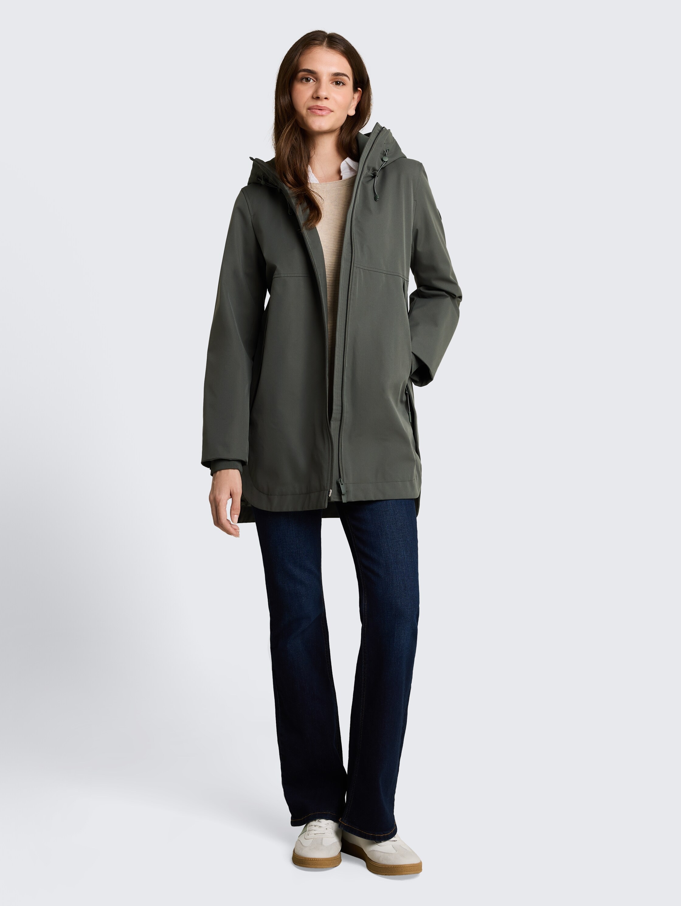 TOM TAILOR Manteau softshell avec capuche et fermeture éclair