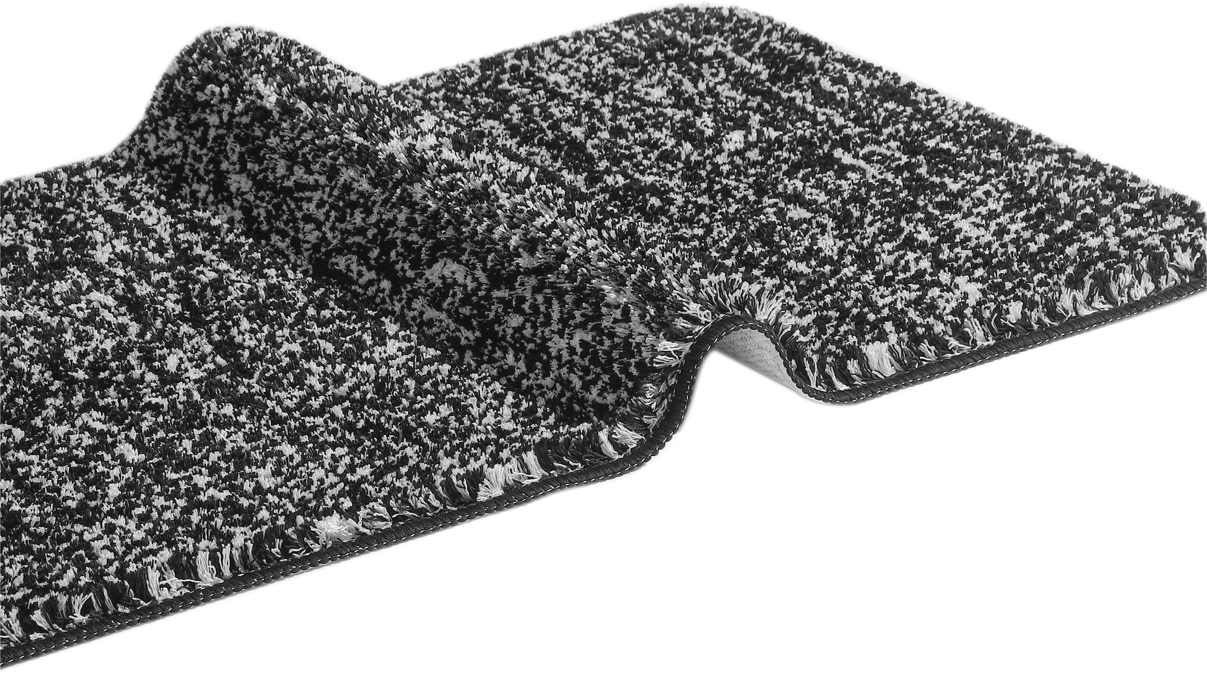 my home Badematte »Vanessa meliert, Badvorleger, Badezimmer Teppich, Duschvorleger« Höhe 20 mm rutschhemmend beschichtet strapazierfähig Badteppich, weiche Haptik, unifarben