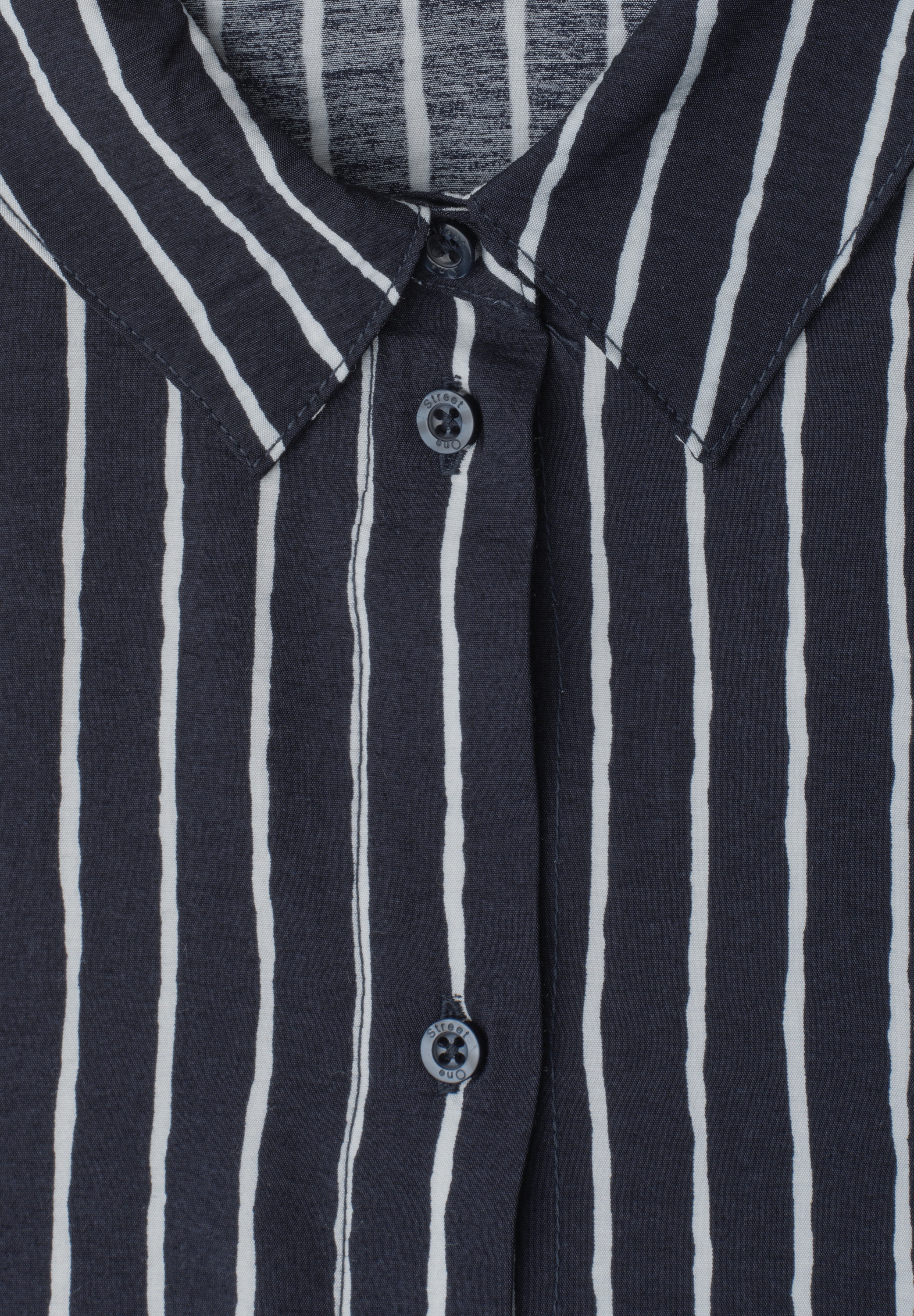 STREET ONE Blouse à manches courtes blouse d'été à manches courtes avec motif à rayures