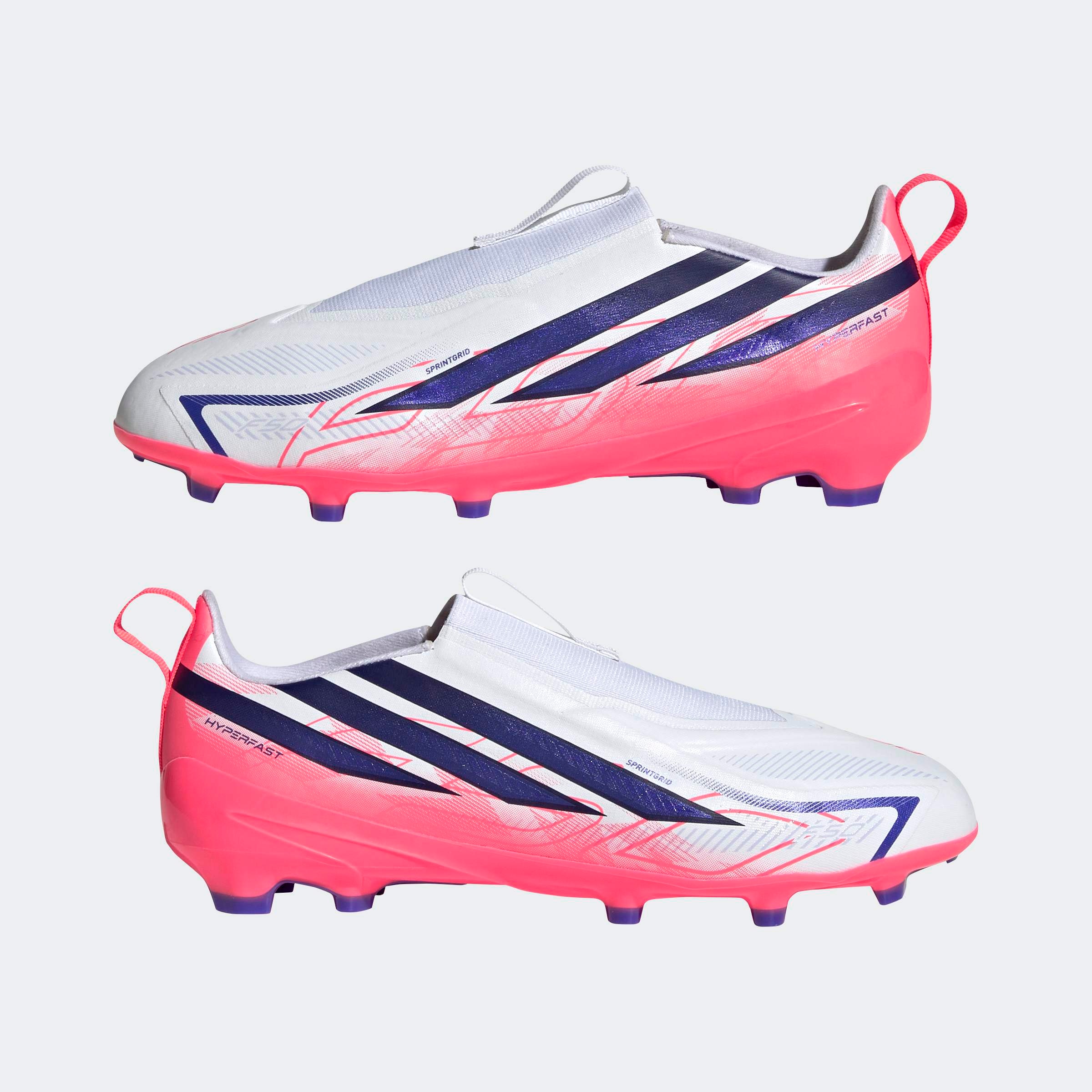 adidas Performance Fussballschuh »F50 HYPERFAST LEAGUE KIDS , FESTE BÖDEN, OHNE SCHNÜRSENKEL«  Aussensohle für Rasen und feste Böden, für Jugendliche & Kinder