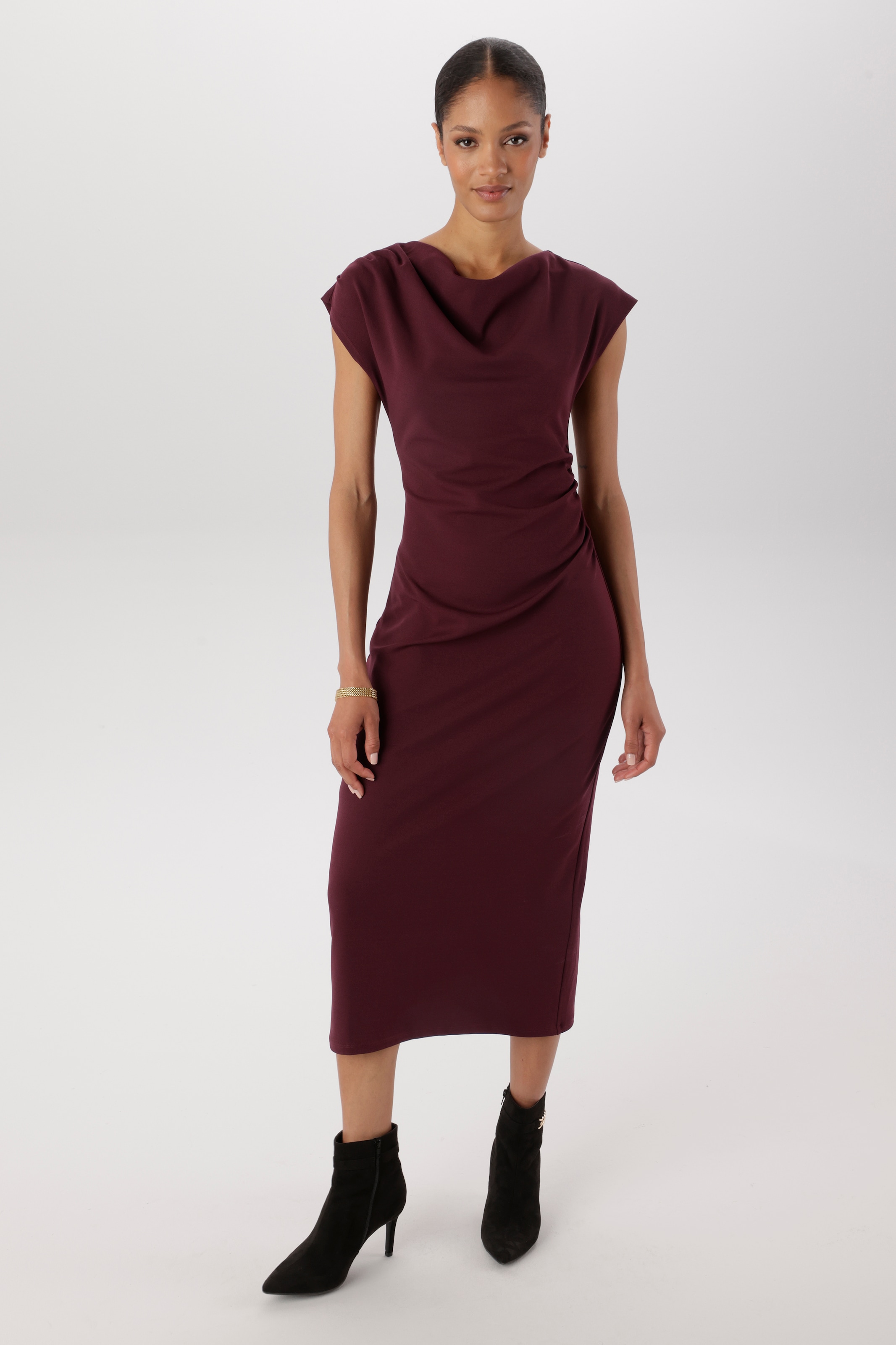 Aniston SELECTED Robe midi avec col cascade - NOUVELLE COLLECTION