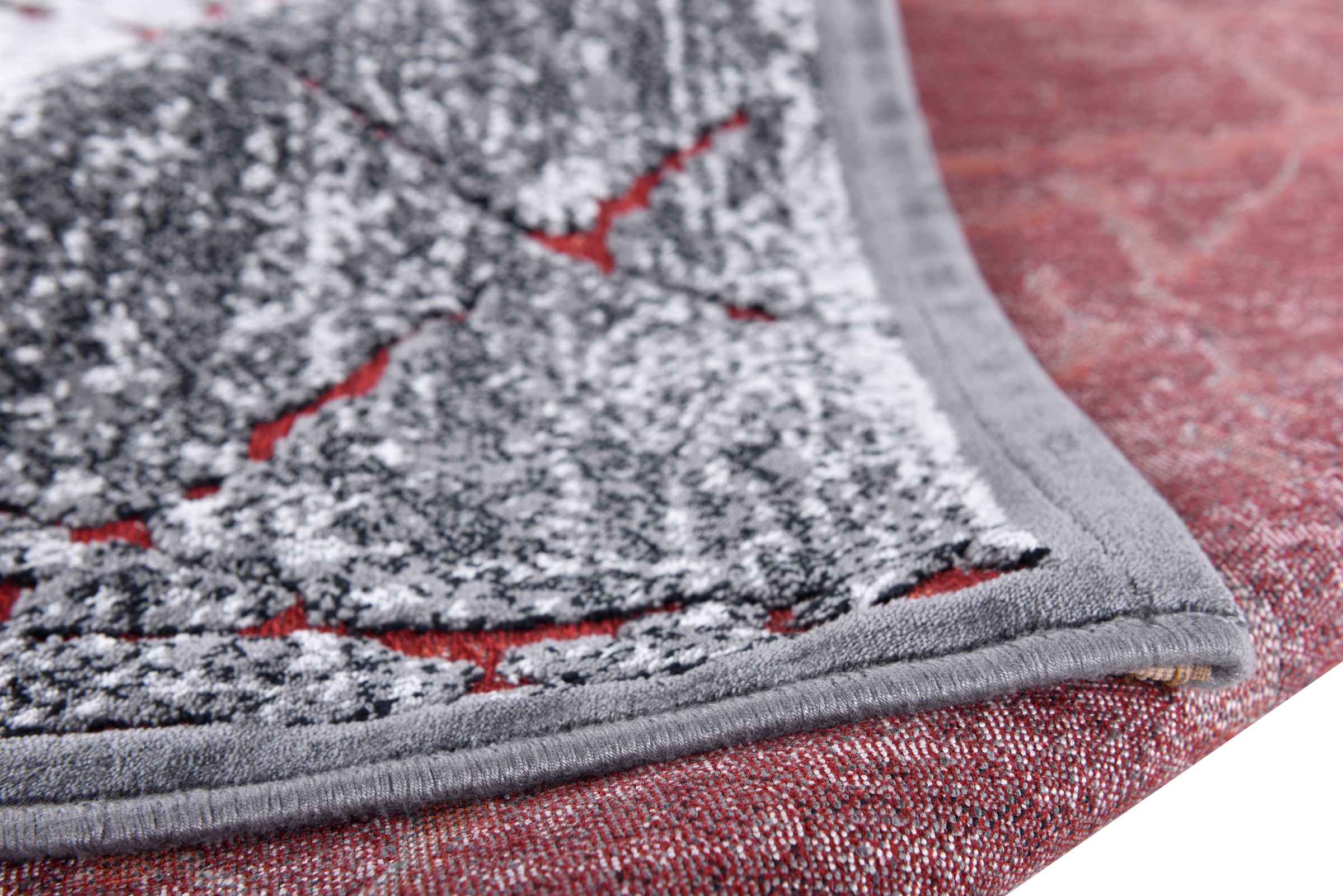 Gino Falcone Teppich »Orelia 103« rechteckig 7 mm Höhe Kurzflor, modernes Design, mit leichtem Glanz, Wohnzimmer