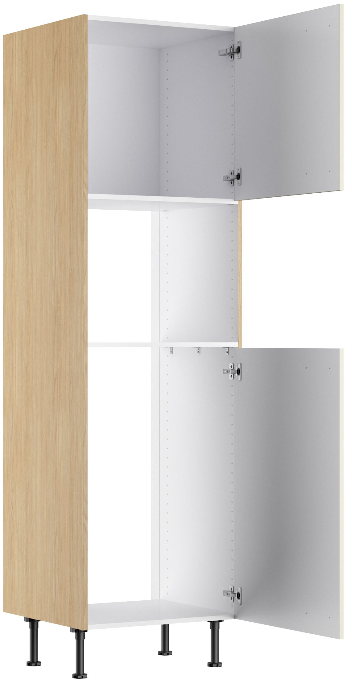 KOCHSTATION Mikrowellenumbauschrank »KS-Lucy« Breite 60 cm, mit 2 Türen, Soft-Close, höhenverstellbare Füsse