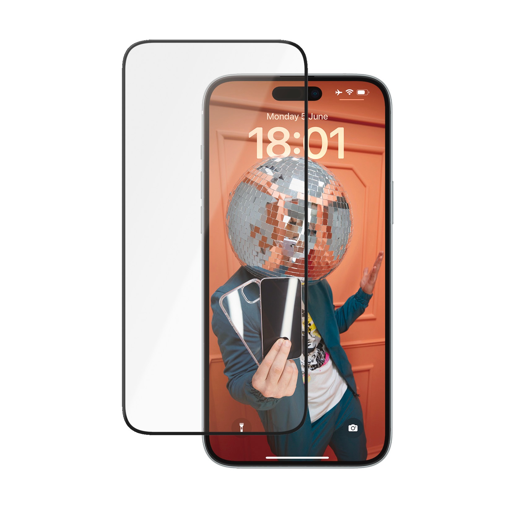 PanzerGlass Displayschutzglas »Ultra-Wide Fit Ceramic Protection Screen Protector« für Apple iPhone 15 Plus 1 Stk. tlg. Displayschutzfolie, Schutzfolie, Bildschirmschutz, kratz- & stossfest