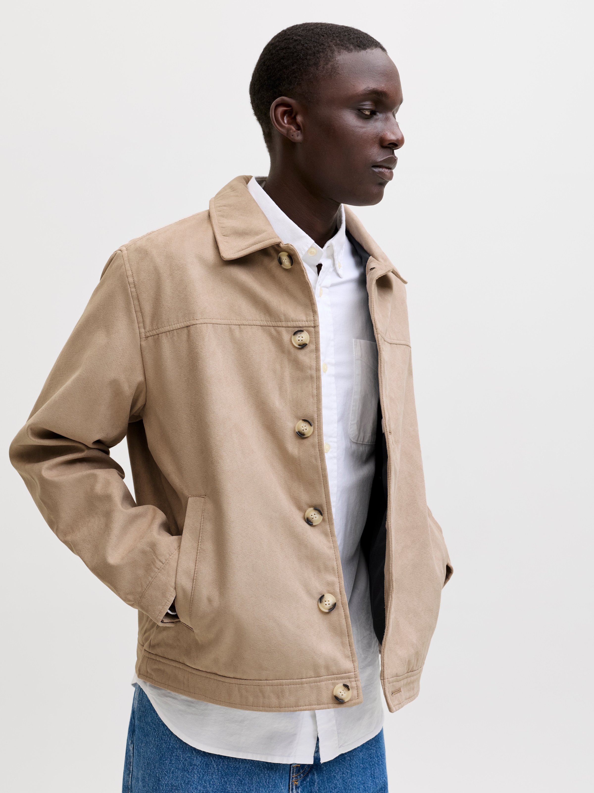 Jack & Jones Veste chemise »JJECASABLANCA SHACKET SN« mit auffälliger Knopfleiste