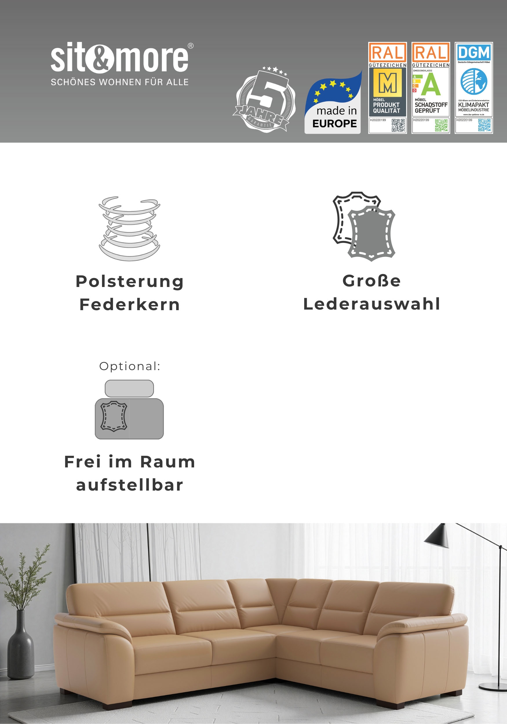 sit&more Polsterhocker »Montego«