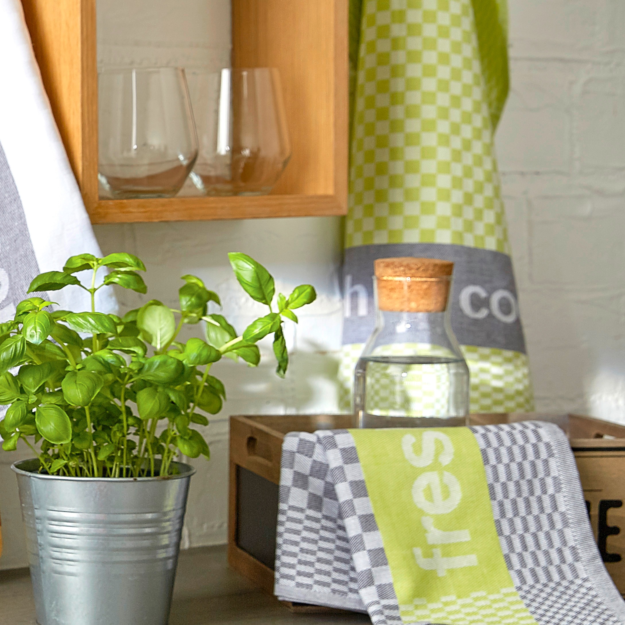 Dyckhoff Chiffon à vaisselle »Fresh & Cool, Masse je Tuch ca. 50x70 cm« mit drei verschiedenen Motiven