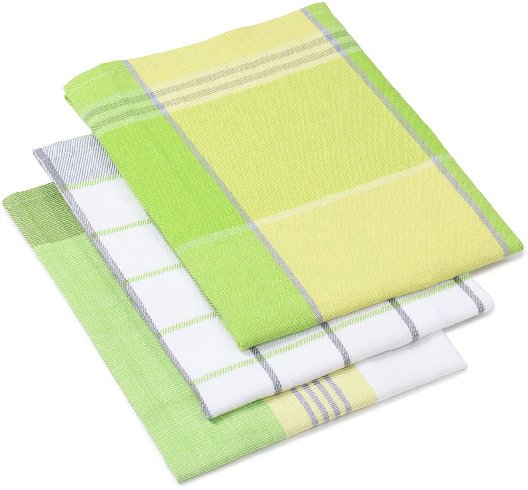 Gözze Chiffon à vaisselle »Geschirrtücher, Des. 60058« Mass: 50 x 70 cm, Set: 2x kariert und 1x gestreift
