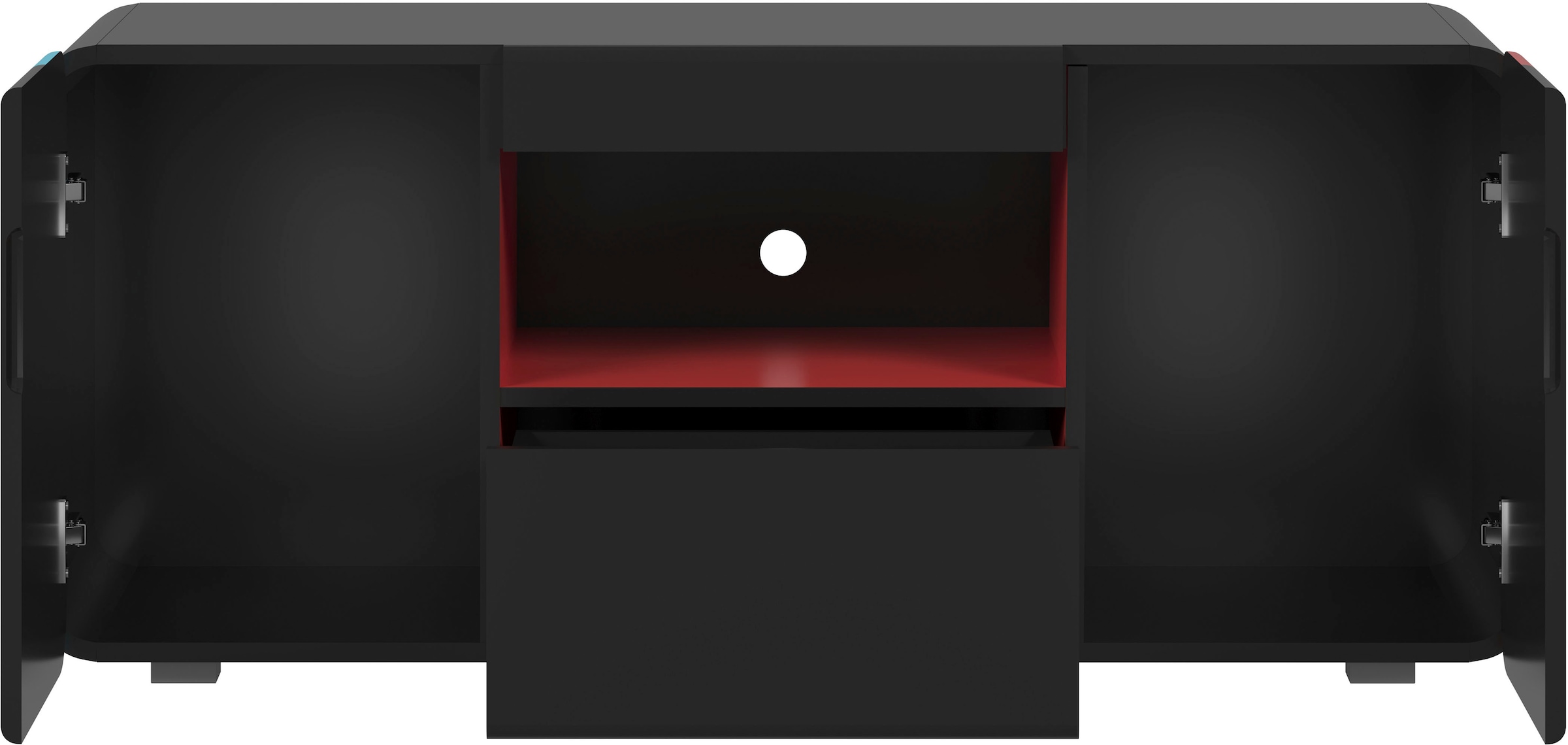 INOSIGN Lowboard »NextLevel speziell geeignet für Spielekonsolen« Gaming-Lowboard wahlweise mit Beleuchtung - (B/T/H) 115/42/49 cm