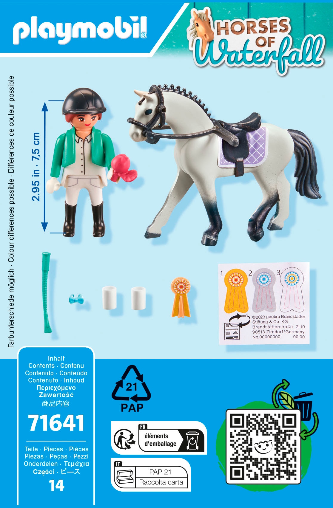 Playmobil® Jeu de construction »Turnierreiterin (71641), Horses of Waterfall« Made in Europe