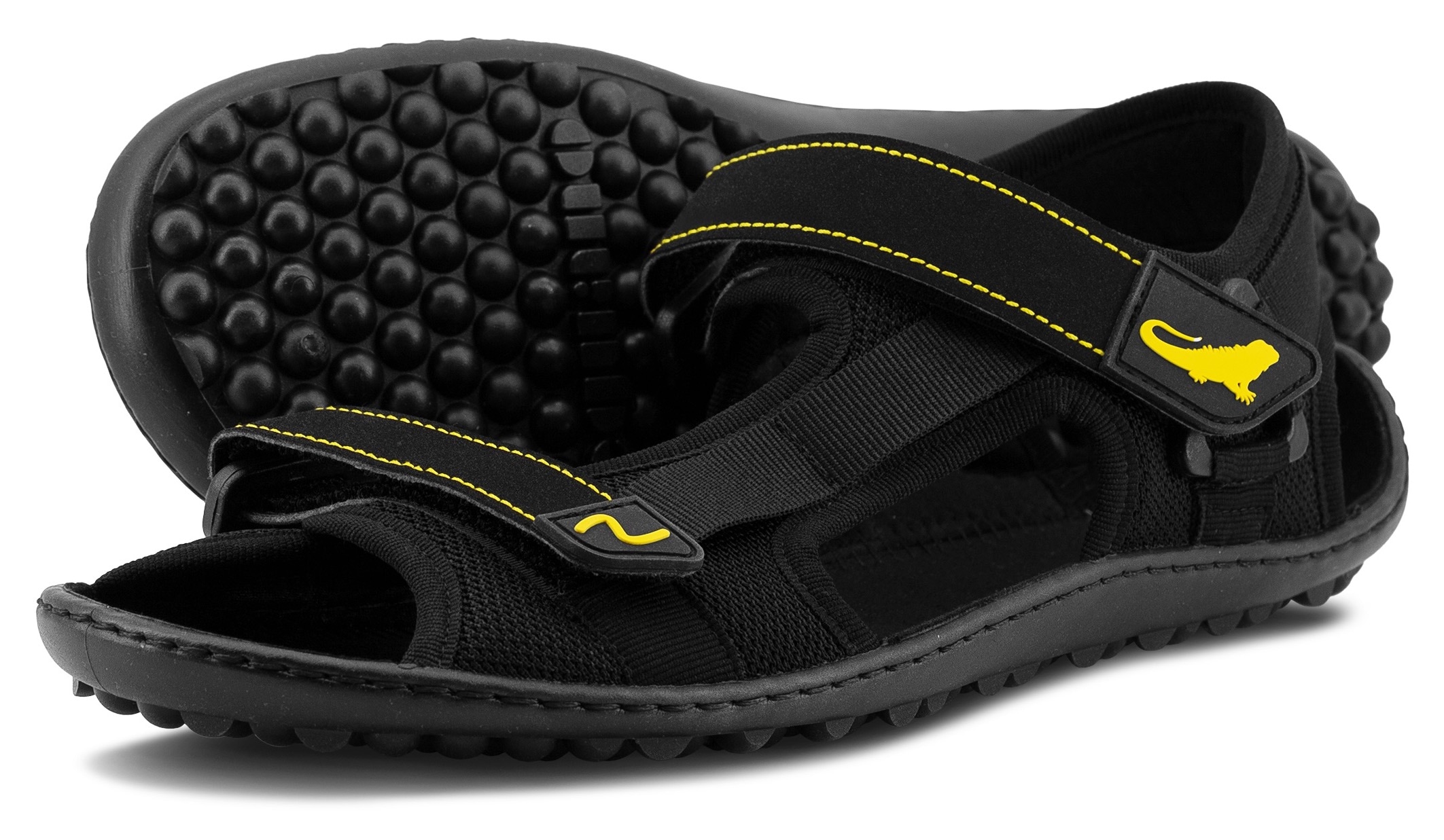 Leguano Barfussschuh  , Sommerschuh, Sandale, mit praktischen Klettverschlüssen