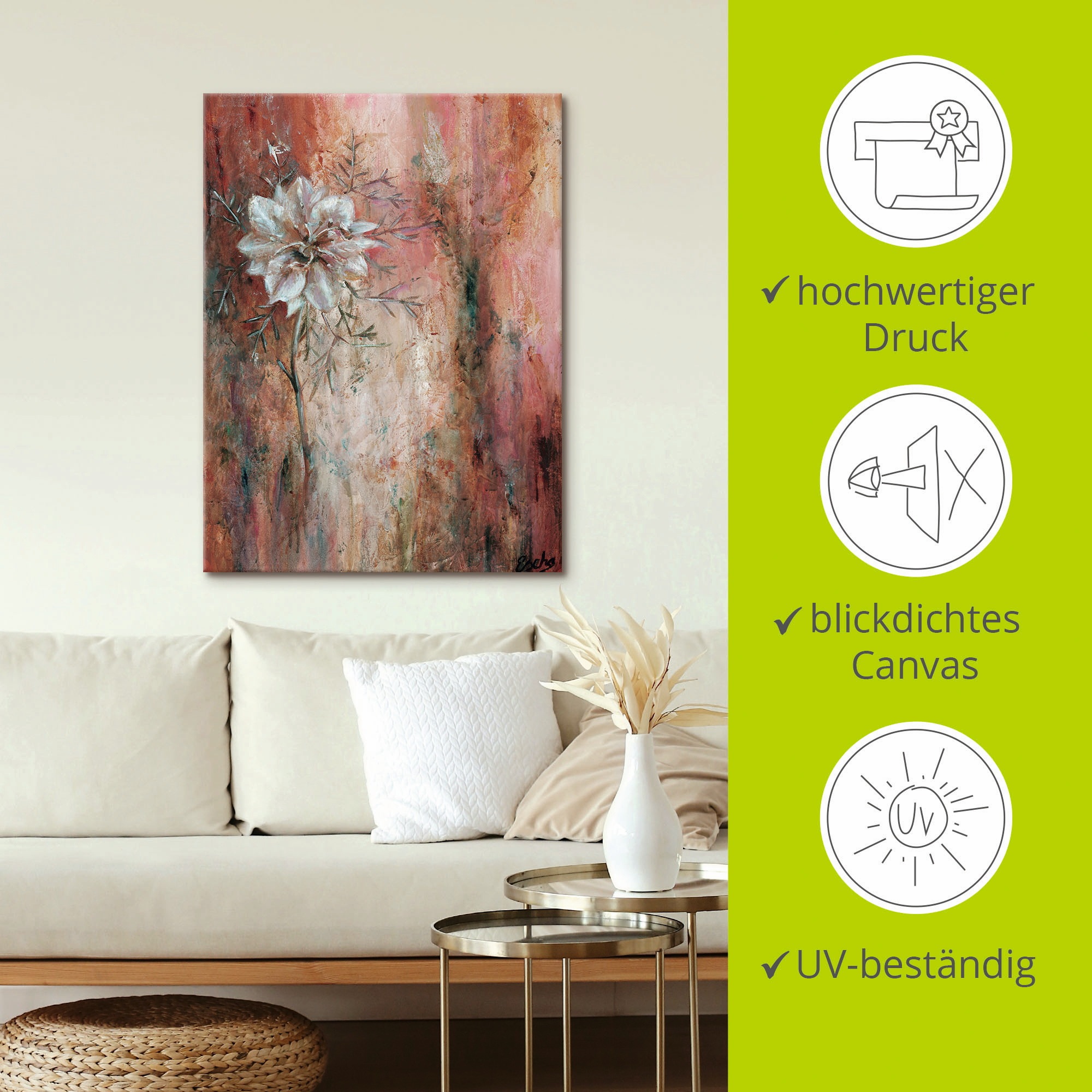 Artland Leinwandbild »Schwarzkümmel I« 1 Stk. tlg. auf Keilrahmen gespannt