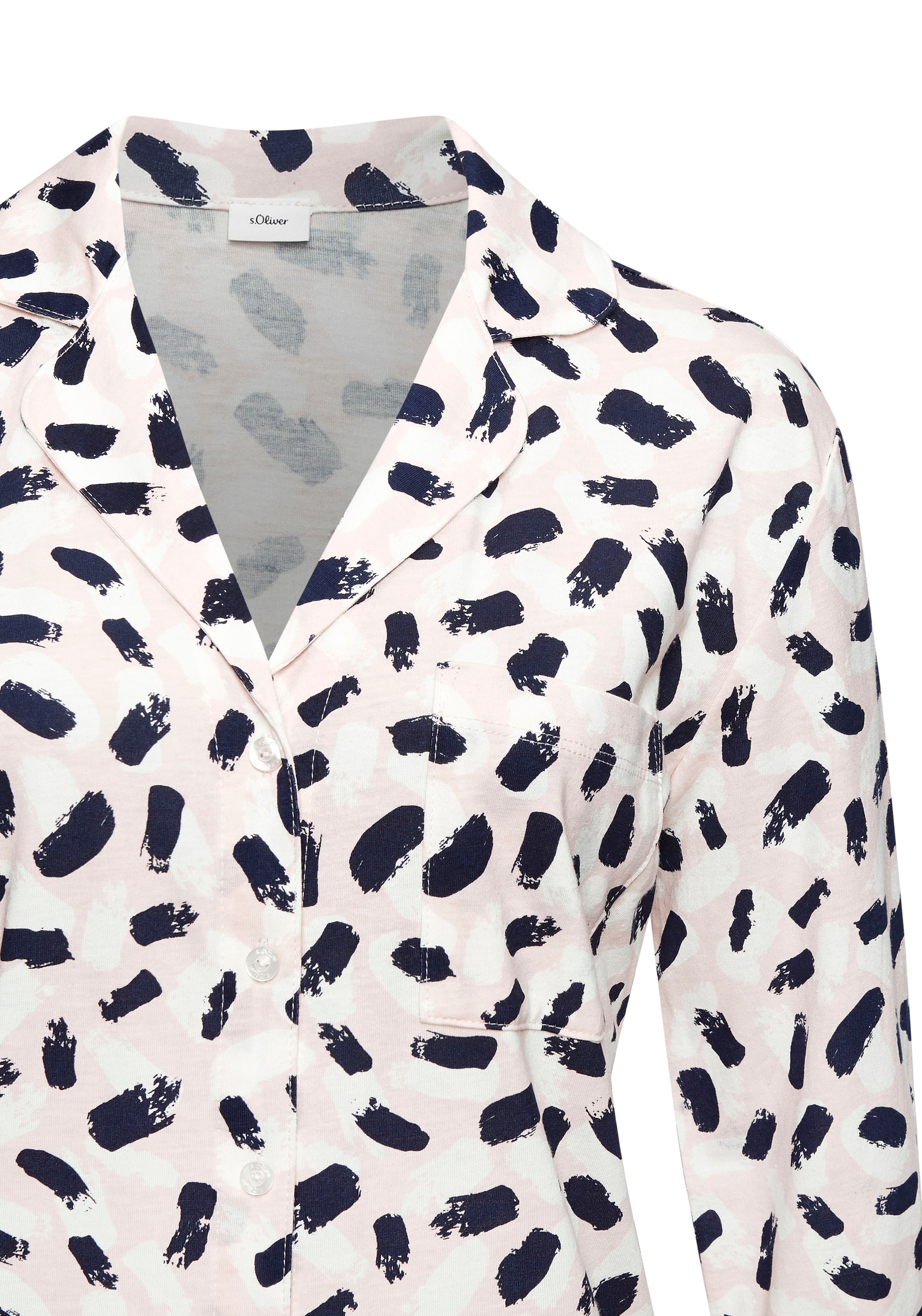 s.Oliver Haut de pyjama 1-teilig,  mit schönem Alloverdruck