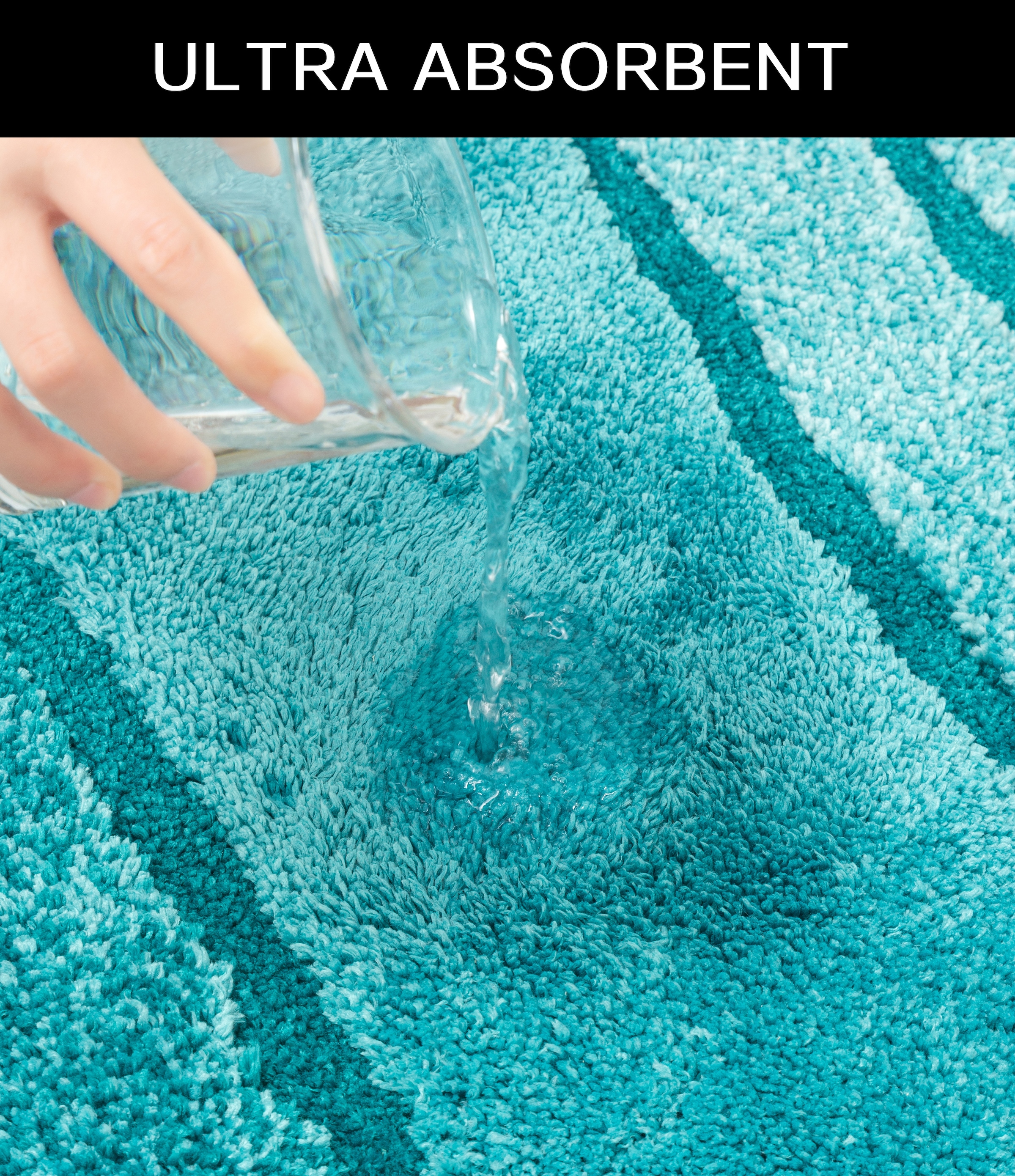 my home Badematte »Josie, Badvorleger, Badezimmer Teppich« Höhe 20 mm rutschhemmend beschichtet fussbodenheizungsgeeignet | schnell trocknend | strapazierfähig Badteppich, Badematten, rechteckig, rund & als 3-tlg. Set erhältlich