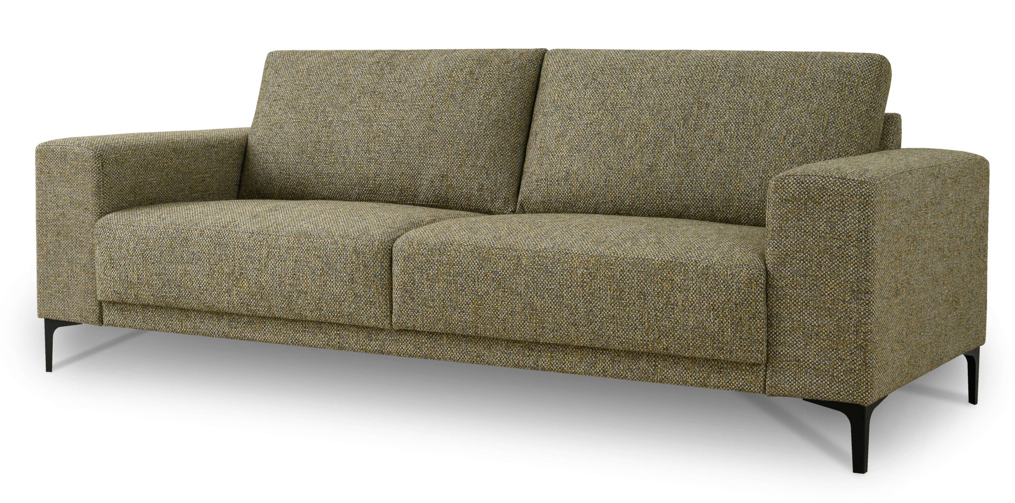 GOODproduct 3-places »Xander« Breite 224 cm, Soft-Touch Chenille, Webstoff, schwarze Metallfüsse
