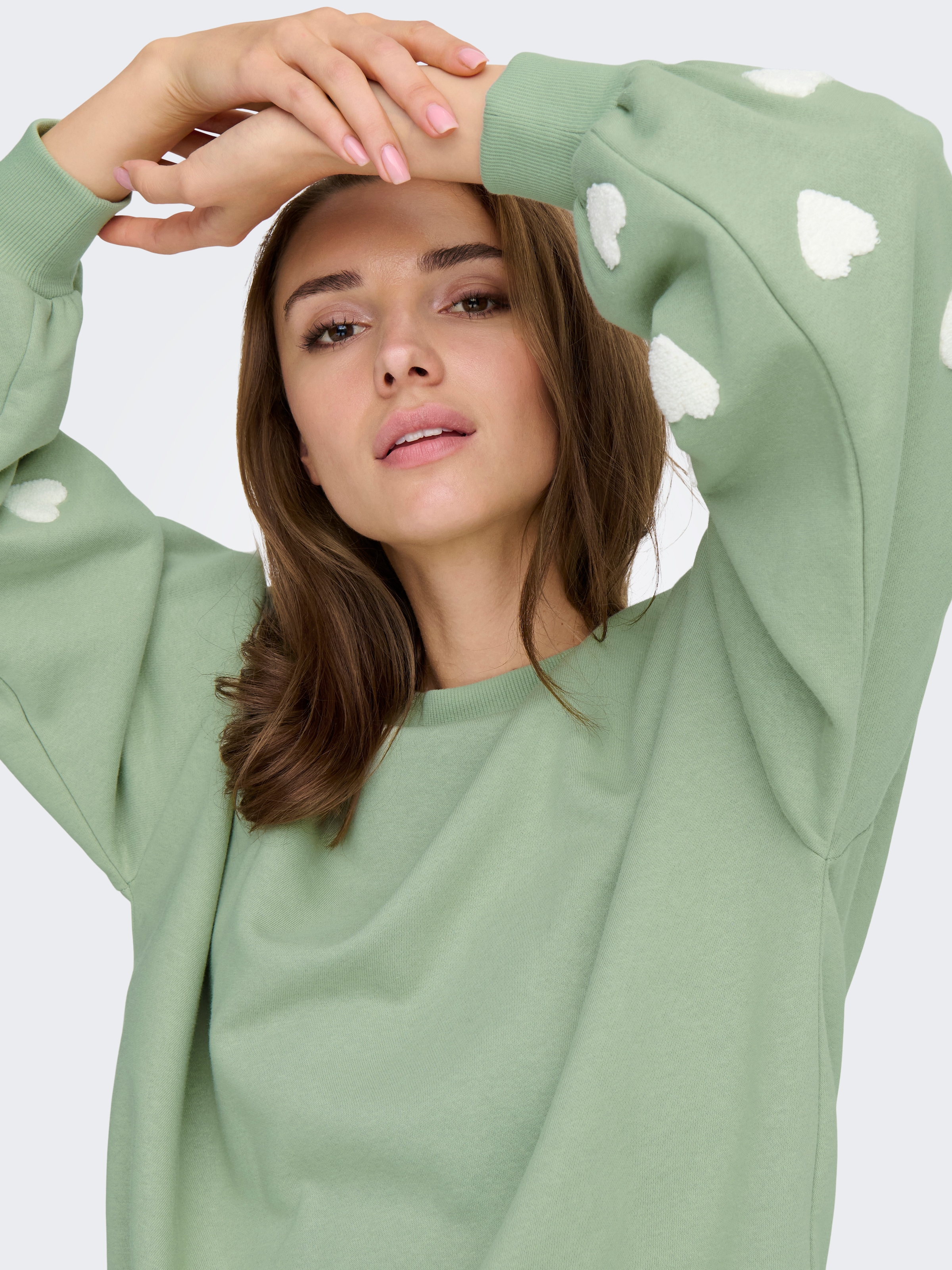 ONLY Sweatshirt »ONLMACY L/S O-NECK BOX CC SWT«, Baumwollmischung, regular fit
