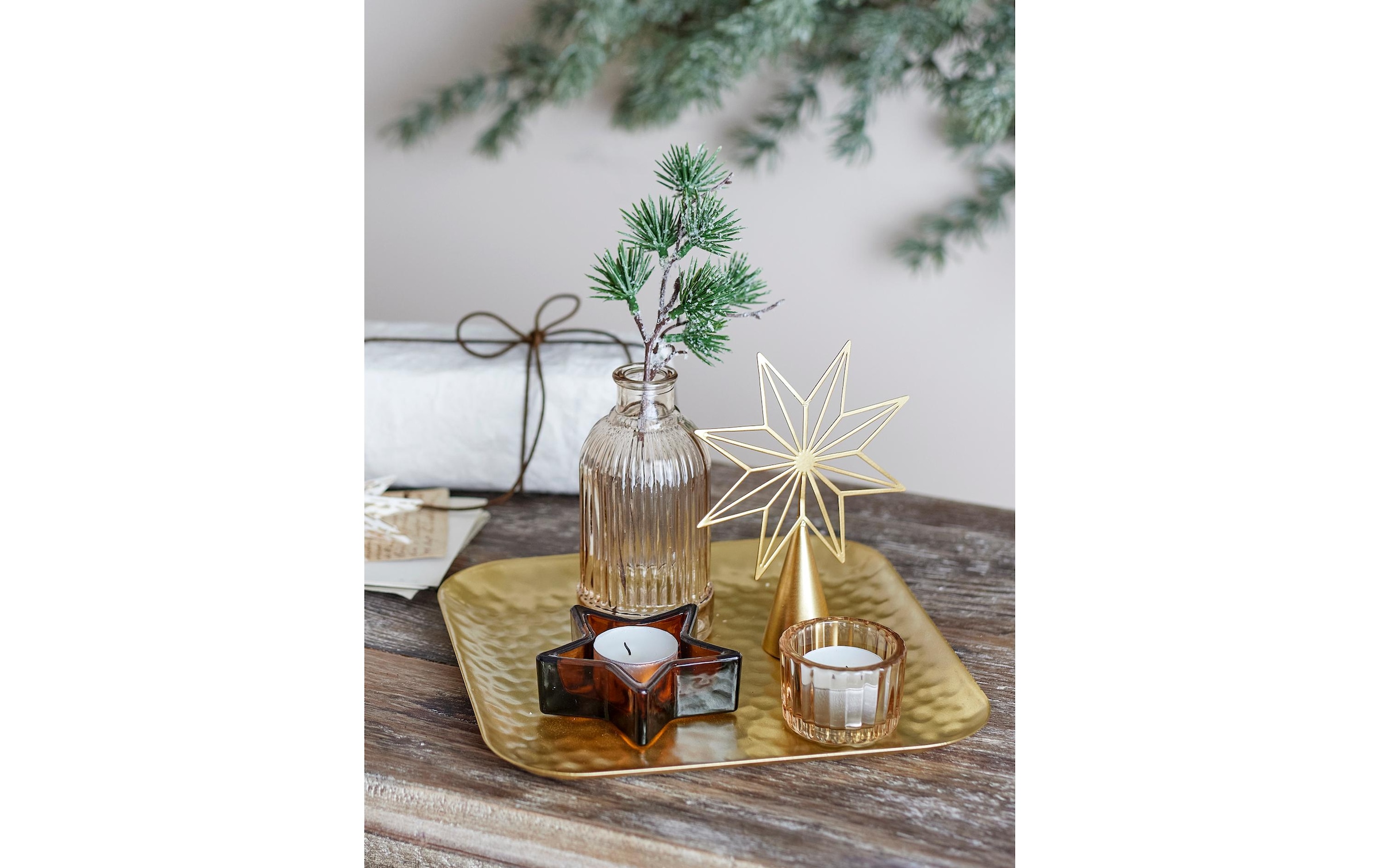 Bloomingville Plateau »Bloomingville Weihnachtsdeko Sanga 6-teilig«