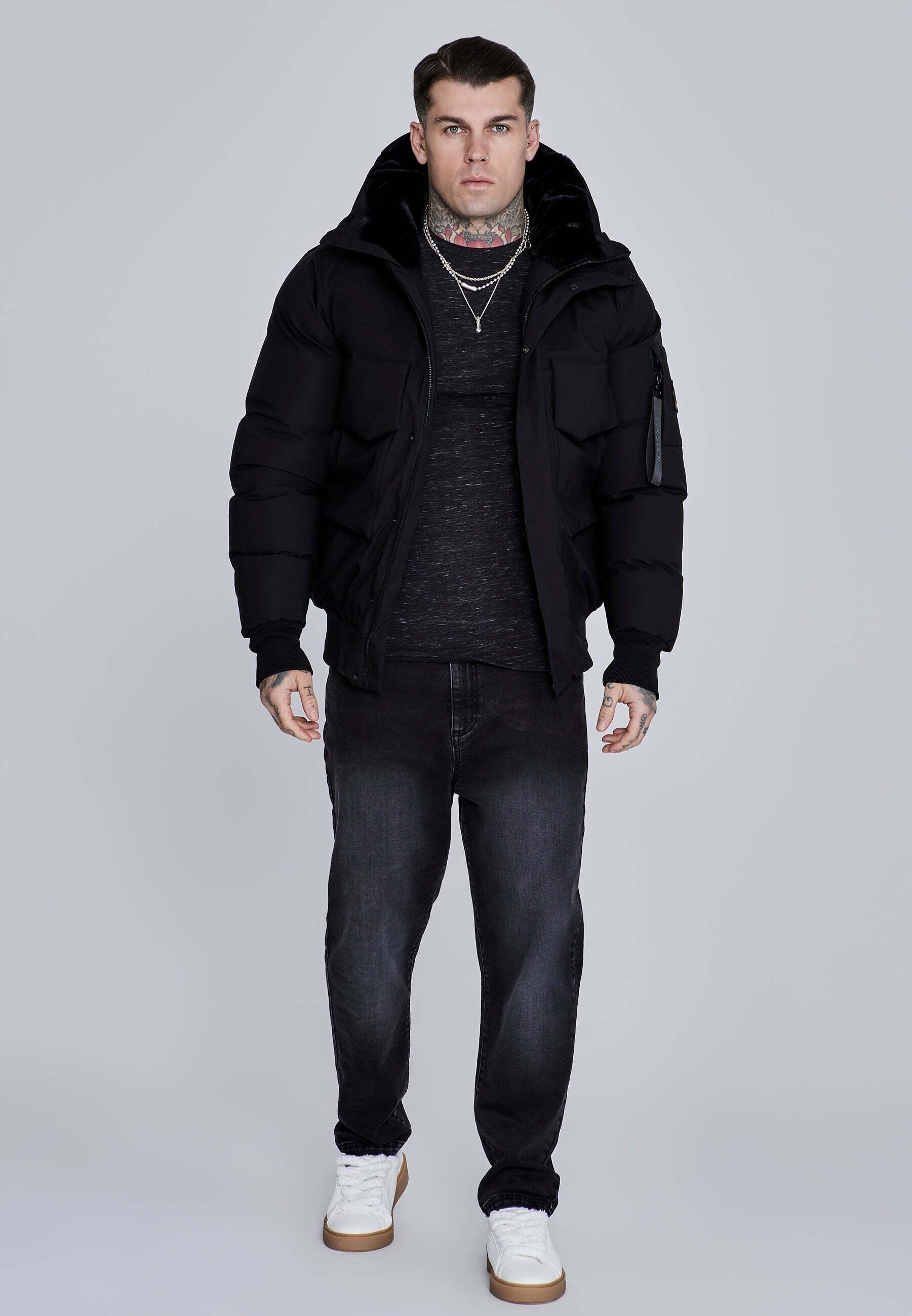 Siksilk Winterjacke »Siksilk Winterjacke Hooded Bomber Jacket«