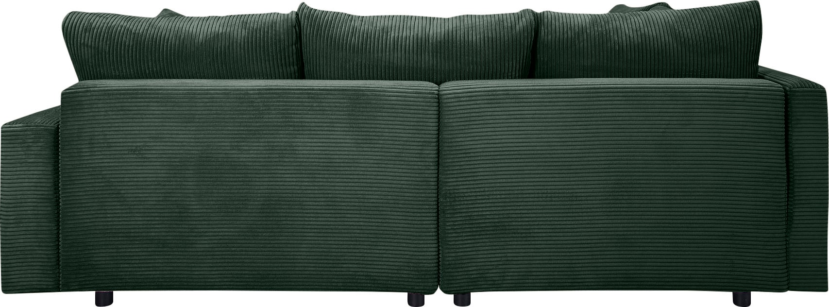 COLLECTION AB Canapé d'angle »Toni L-Form, B: 215 cm« ensemble : canapé & pouf, 2 coussins décoratifs, ressorts ensachés
