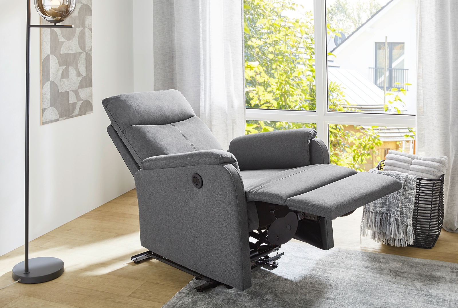 Jockenhöfer Gruppe TV-Sessel »Bristol, B: 72 cm, Sitzhöhe: 50 cm« mit elektr. Relaxfunktion & USB-Anschluss, Federkern