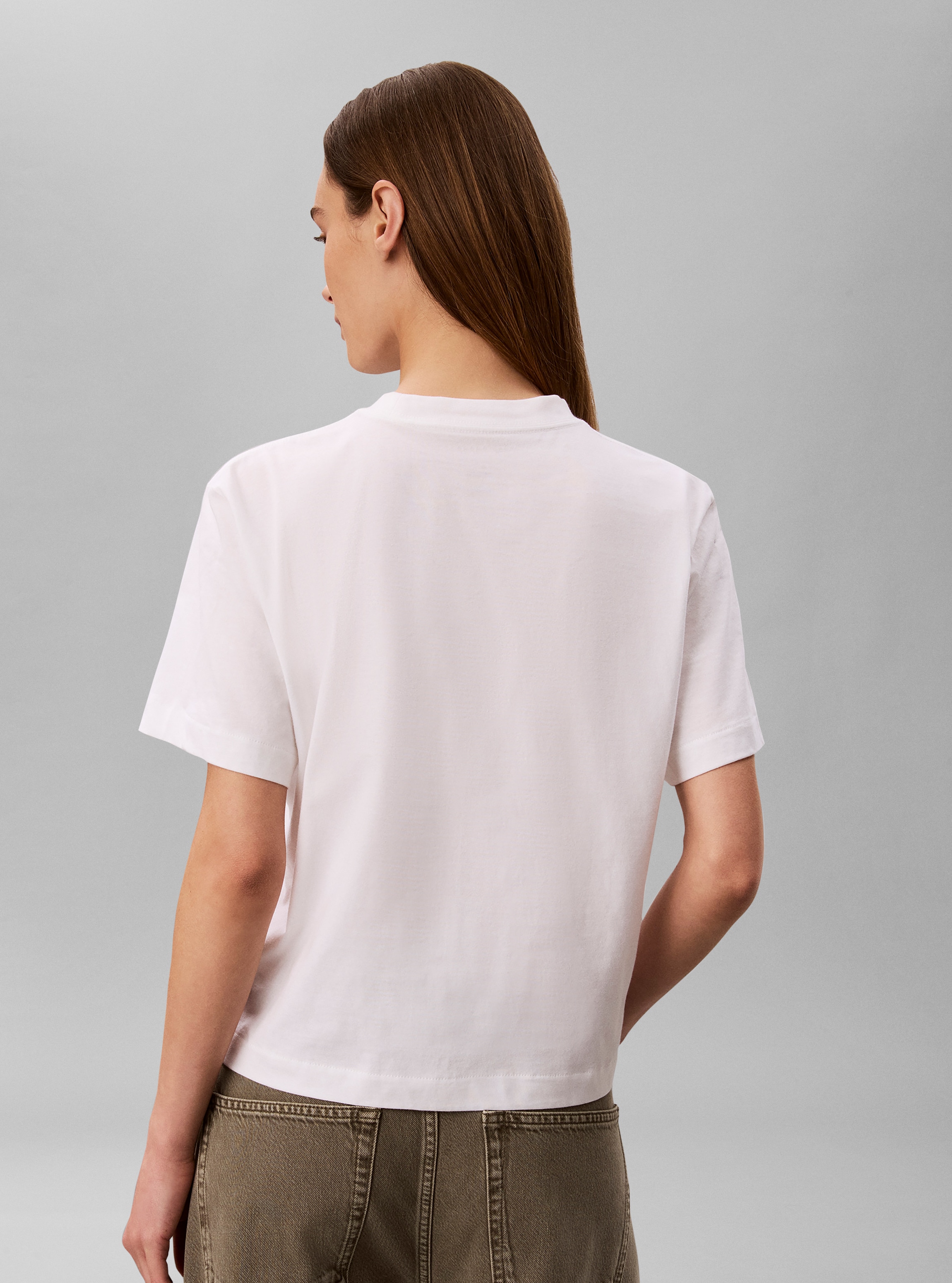 Calvin Klein T-shirt »BOXY HAND DRAWN MONOLOGO TEE« coupe régulière, logo